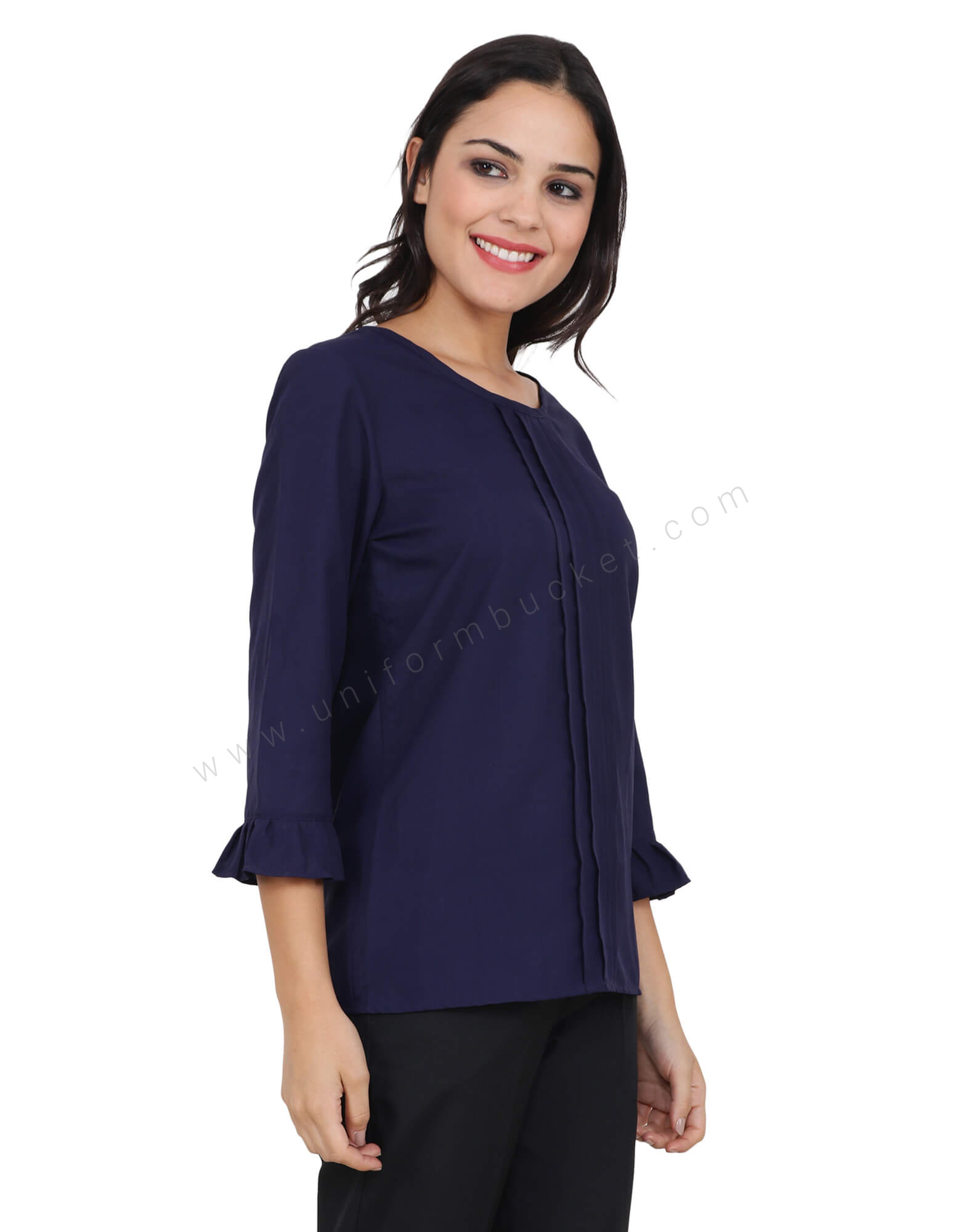 Navy Blue Four Plates Tunic Top
