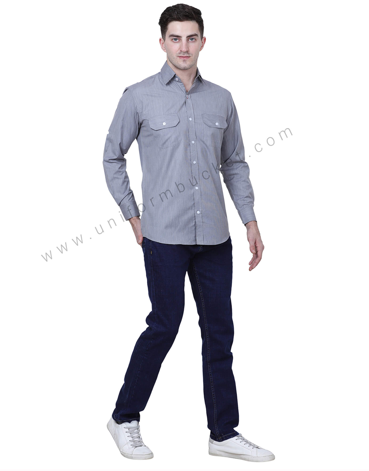Navy Blue Plain Denim