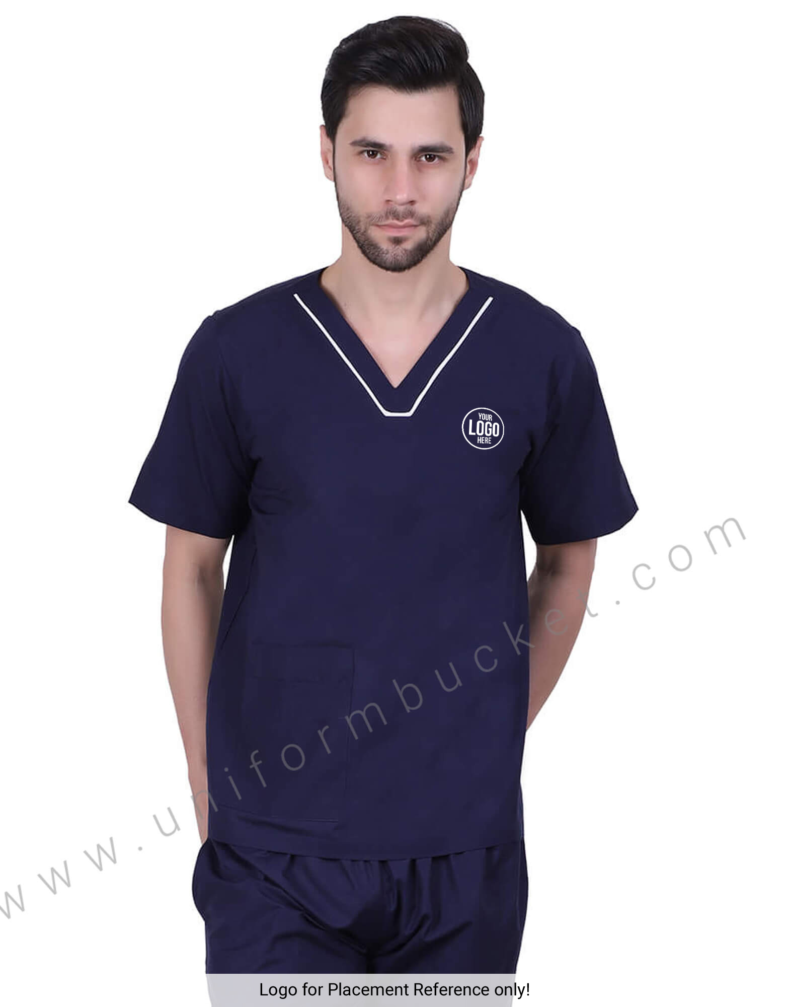 Indigo Blue V Neck Tunic