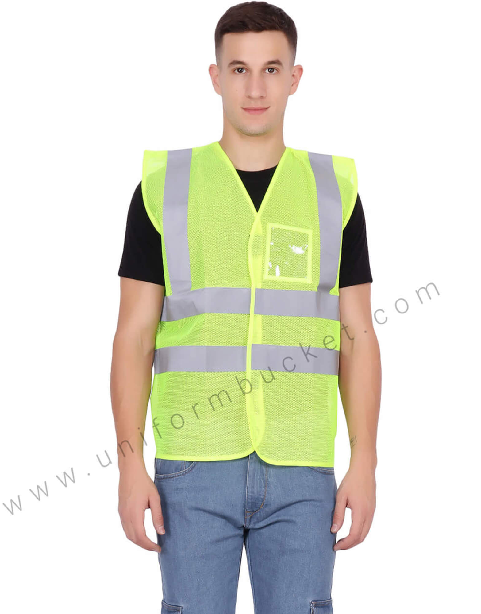Buy Net Safety Vest With Double Visibility Stripes Unisex Online Best