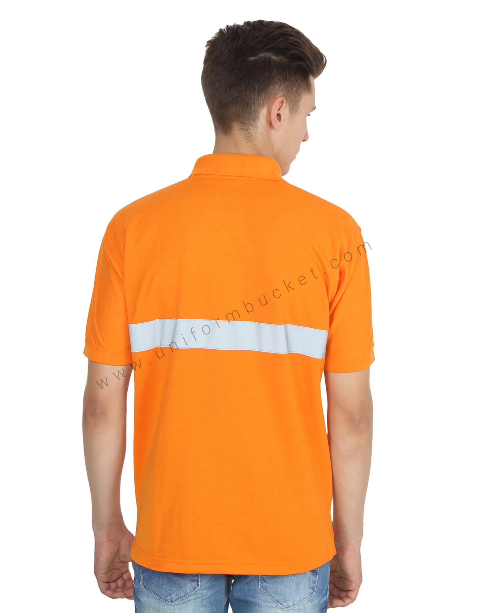 Orange Hi- Visibility Polo T- Shirt