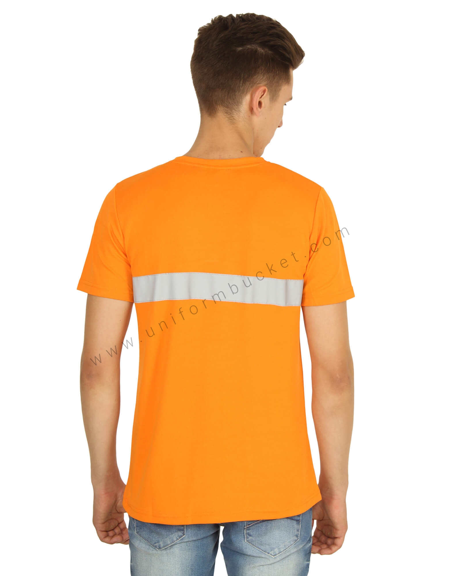 Orange Round Neck Hi- Visibility T- Shirt