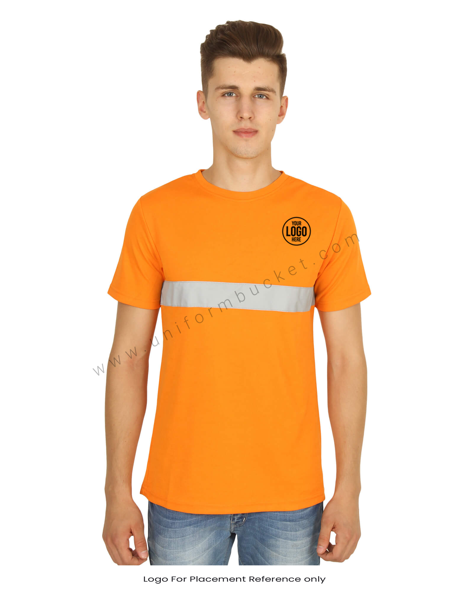 Orange Round Neck Hi- Visibility T- Shirt