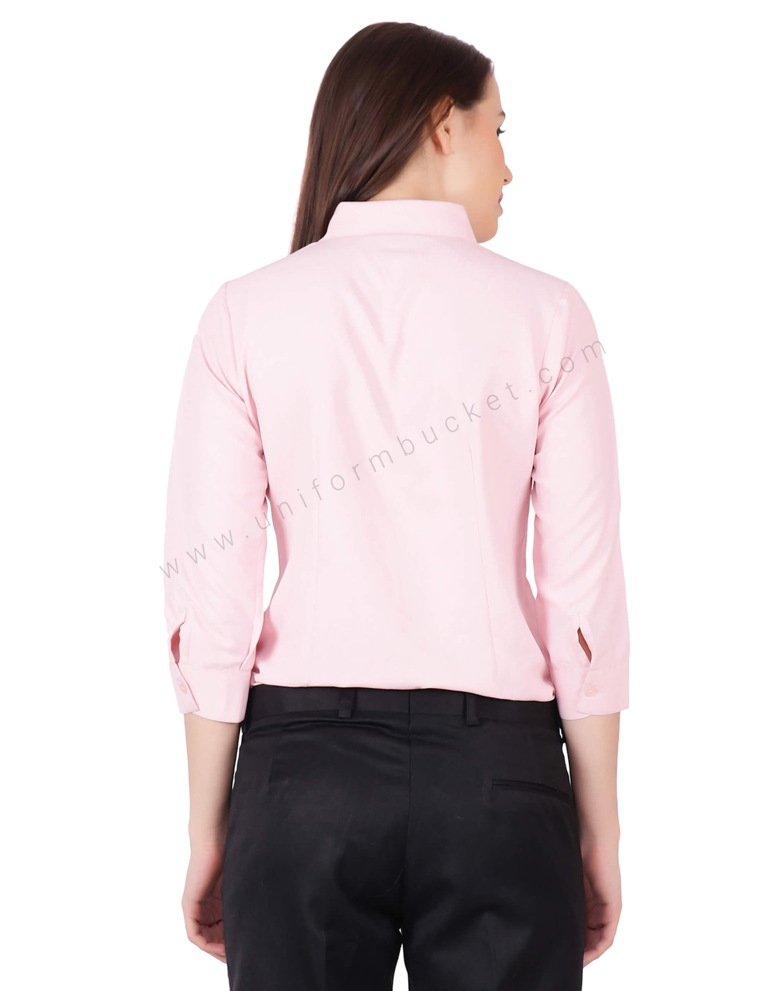 Buy 3/4th Sleeve Formal Pink Shirt For Women Online @ Best Prices in ...