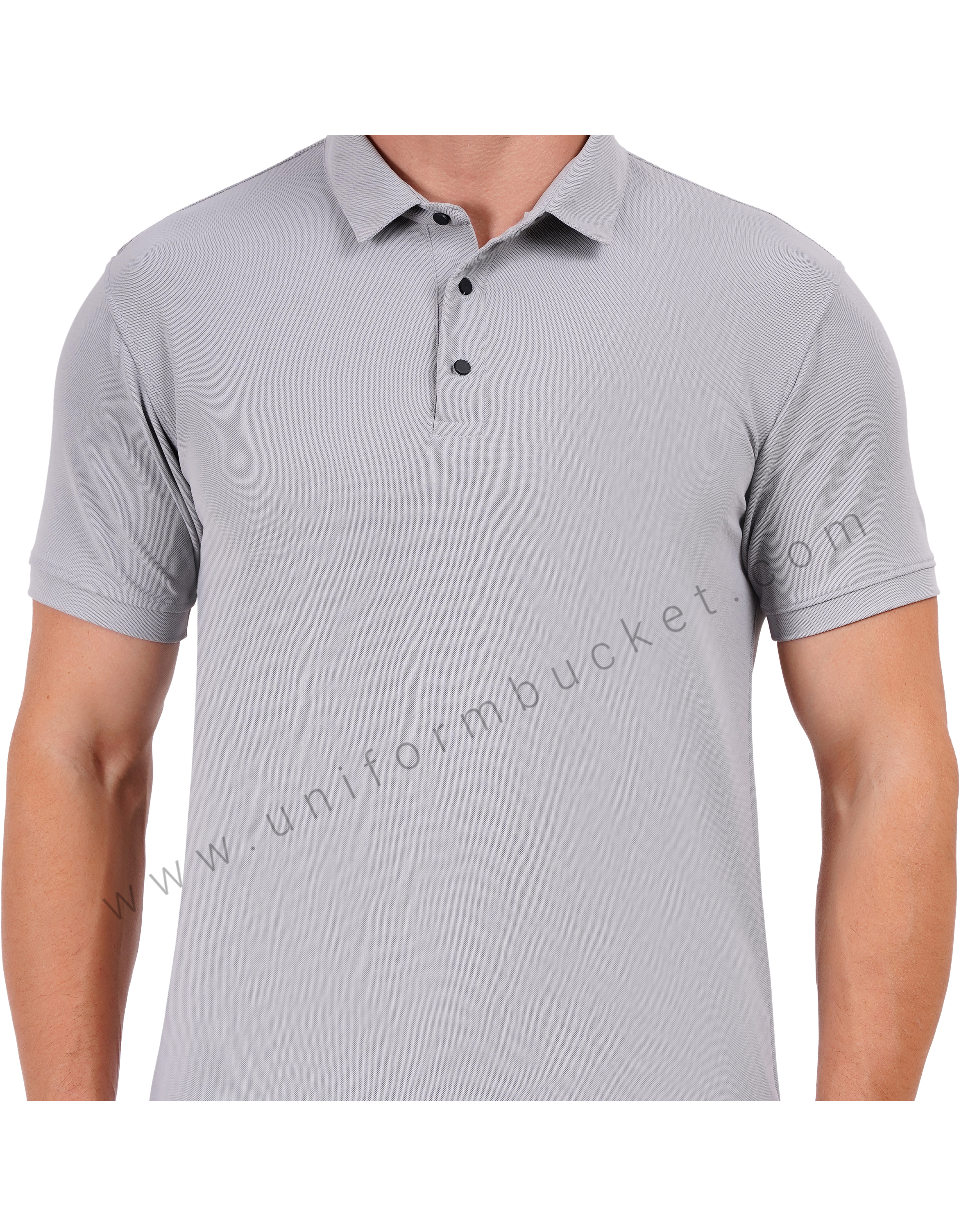 Plain Light Grey Polo T-shirt