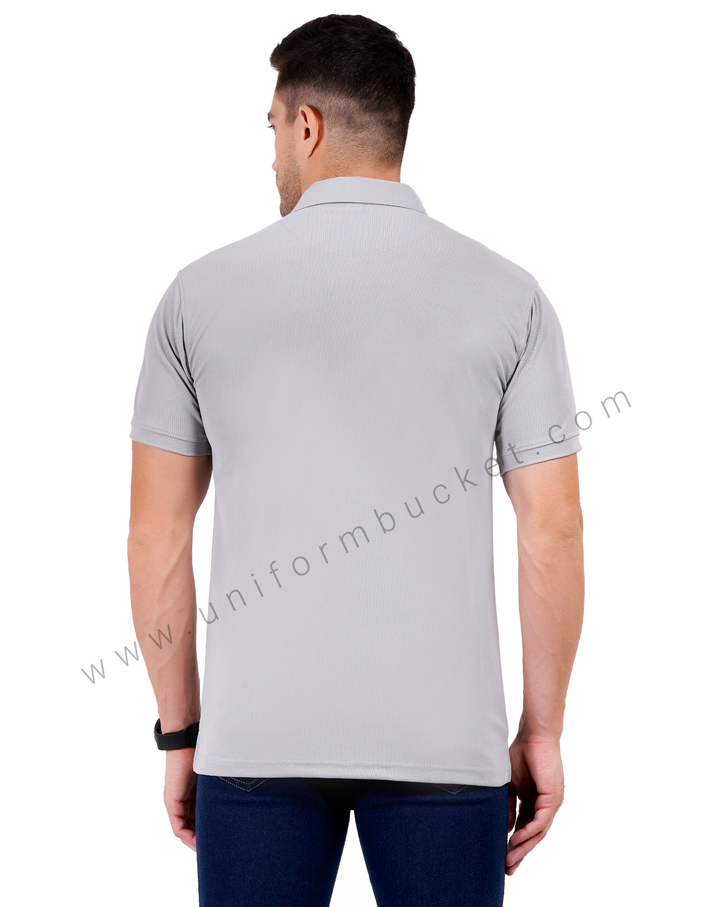 Plain Light Grey Polo T-shirt