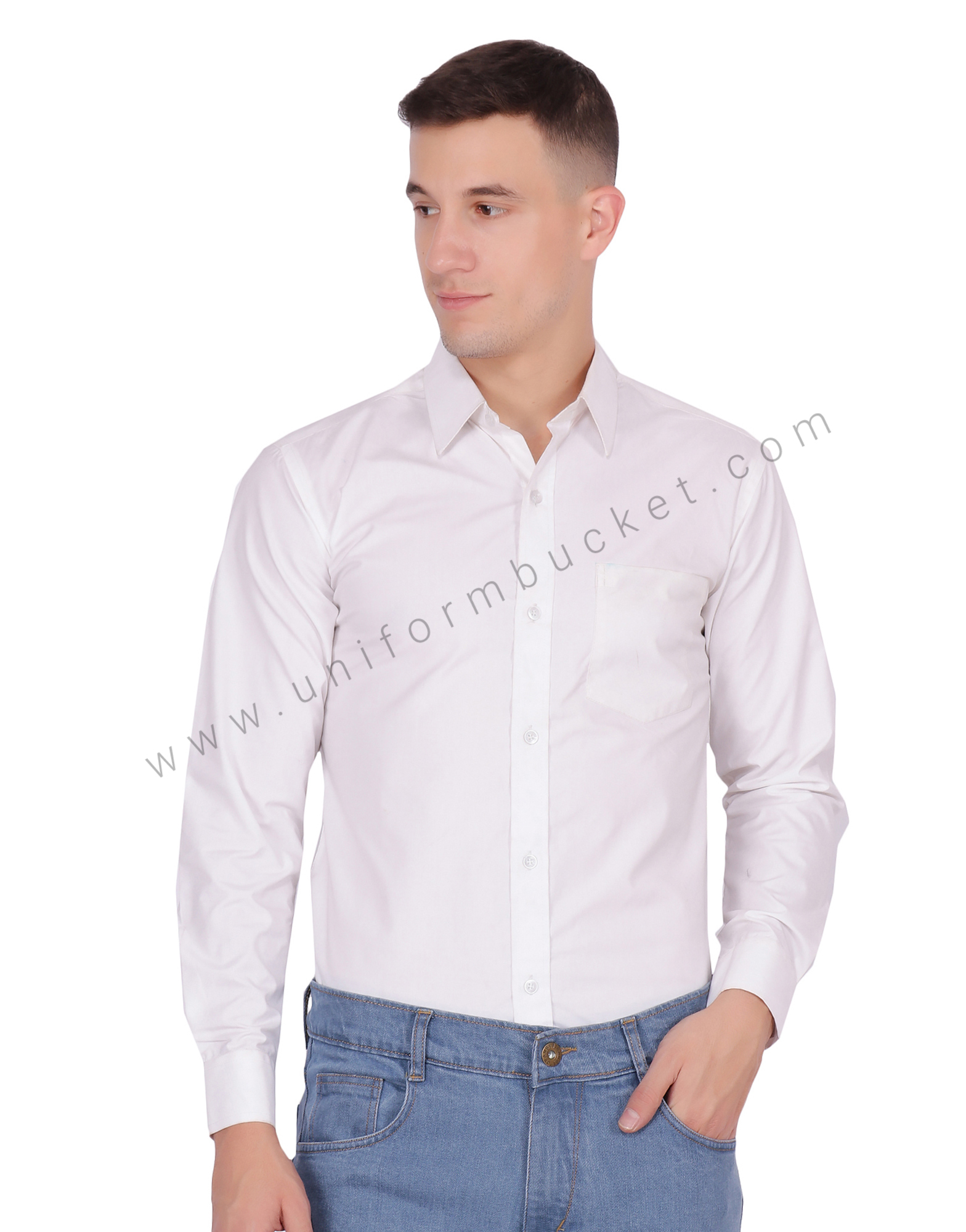 Plain White Formal Shirt