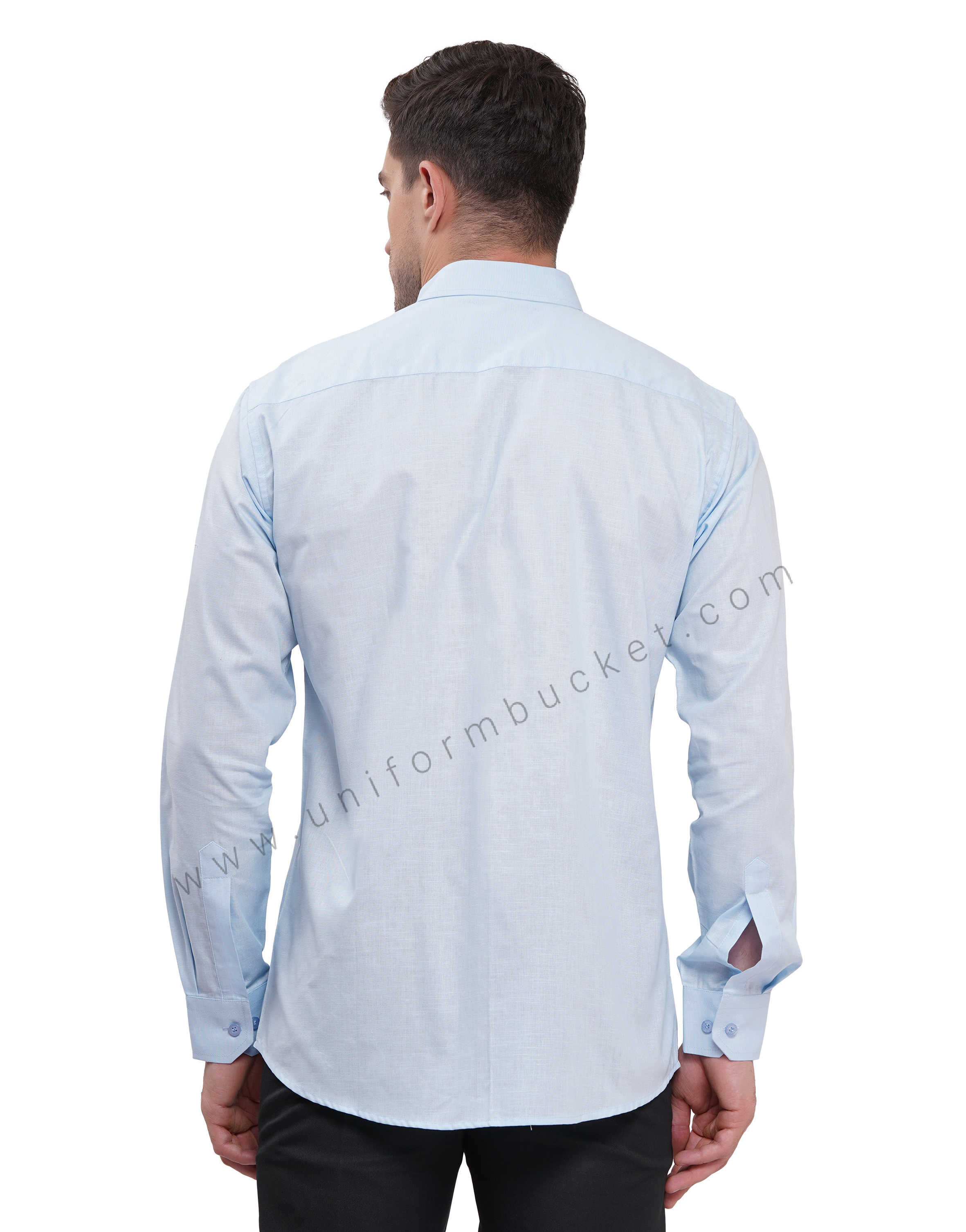 Premium Sky Blue  Cotton Linen Shirts In Full Sleeves