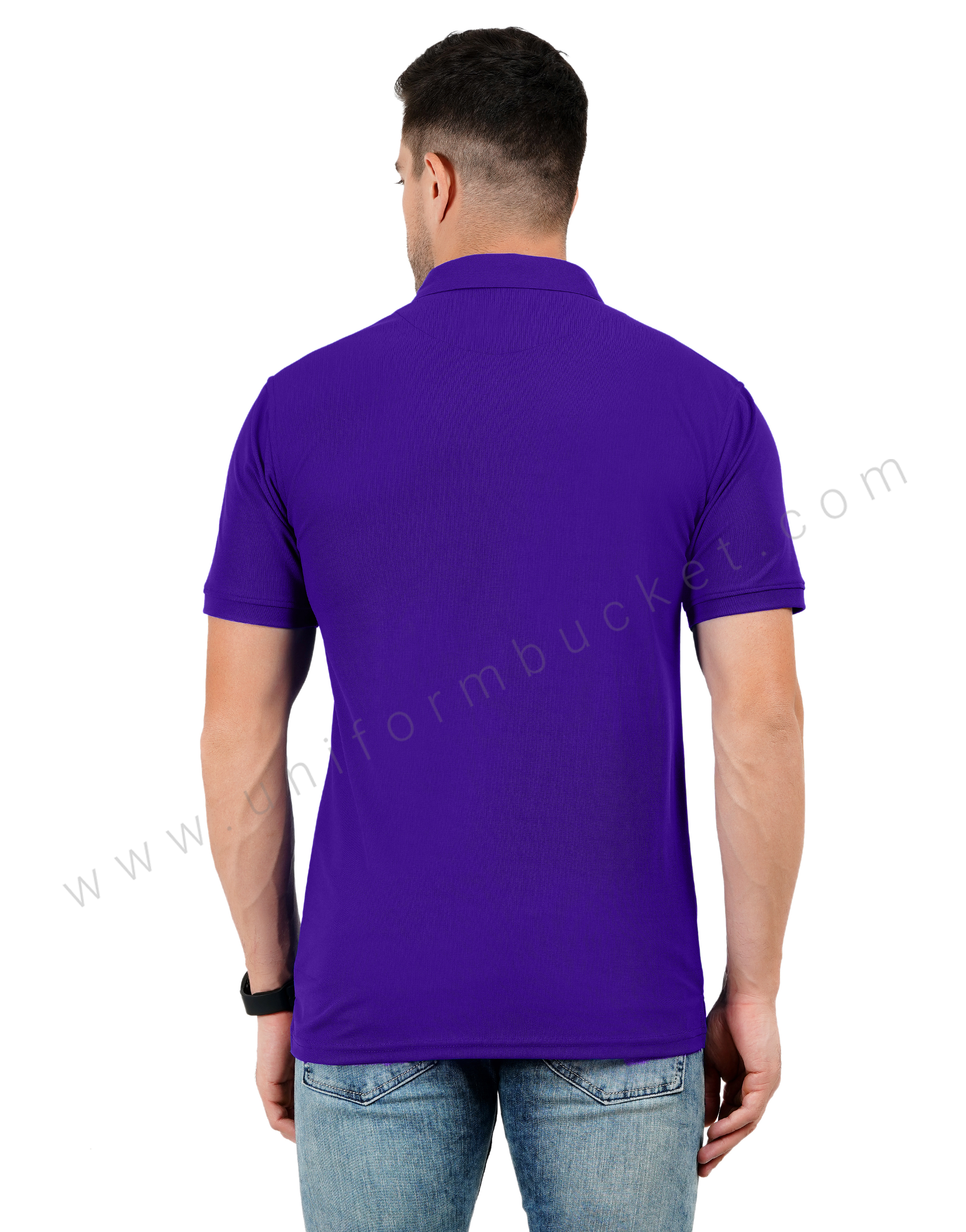 Purple polo T-shirt with Black trim