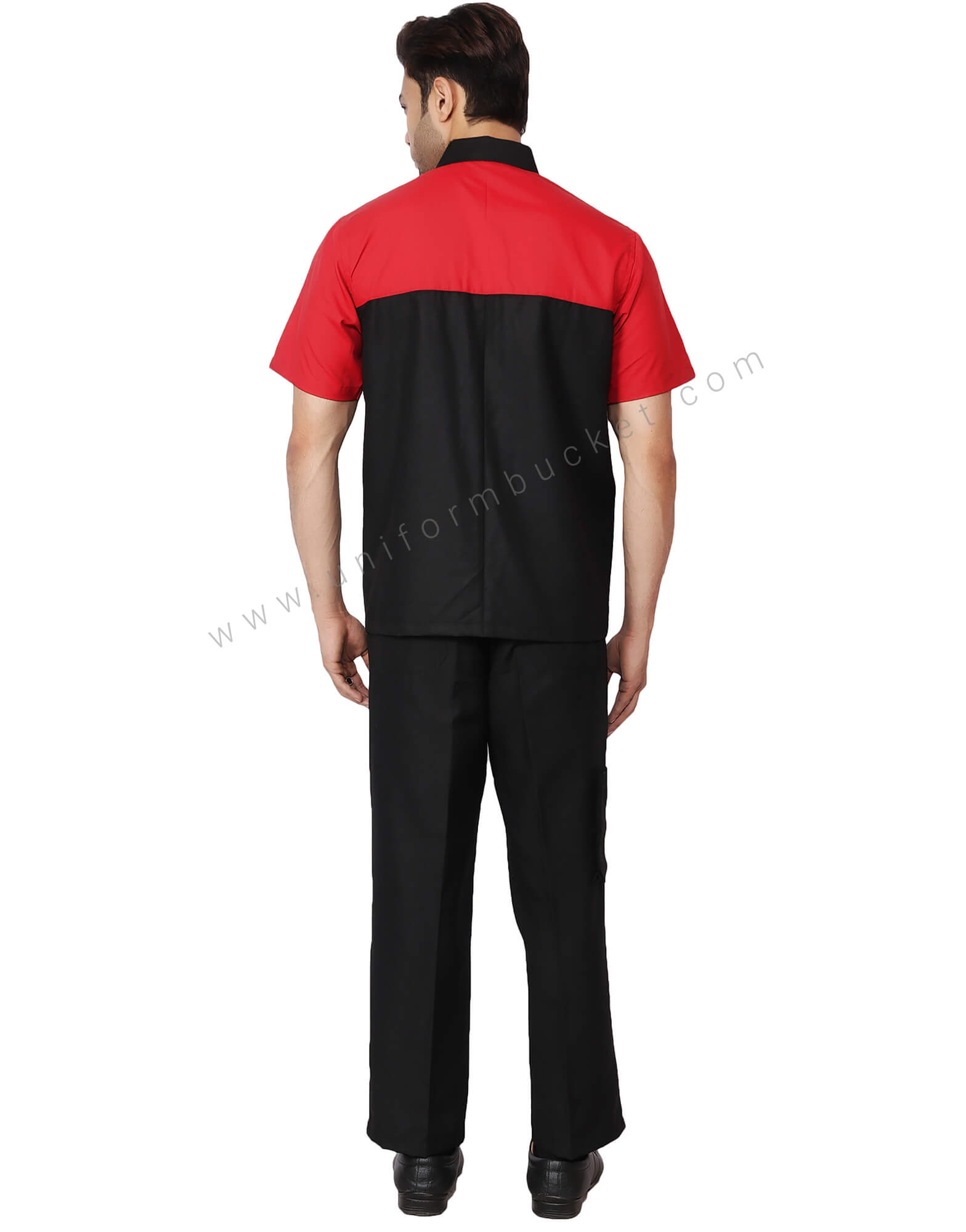Red And Black Stylish Work Wear Shirt