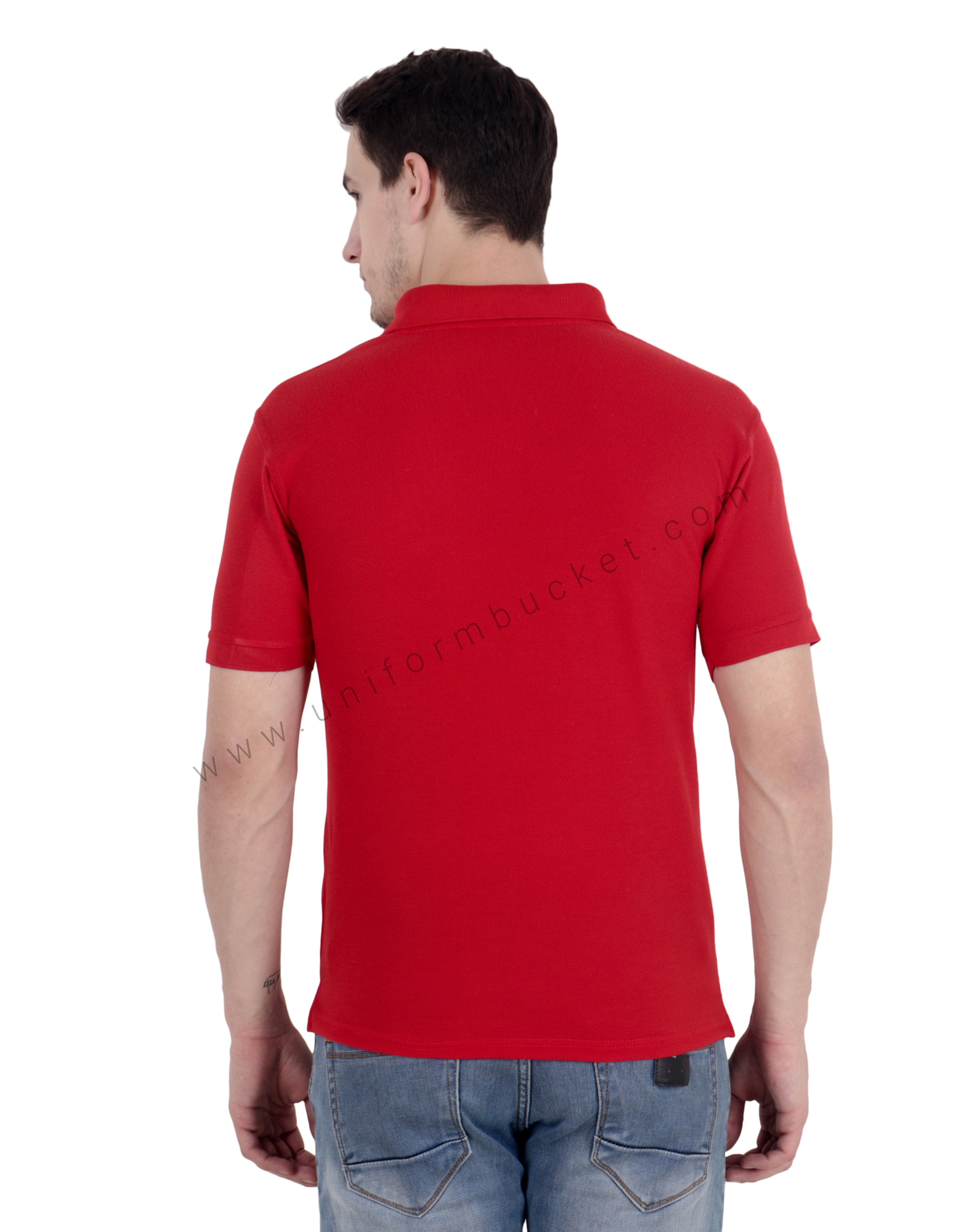 Buy Red Uniform Polo T-Shirt For Men Online @ Best Prices in India ...