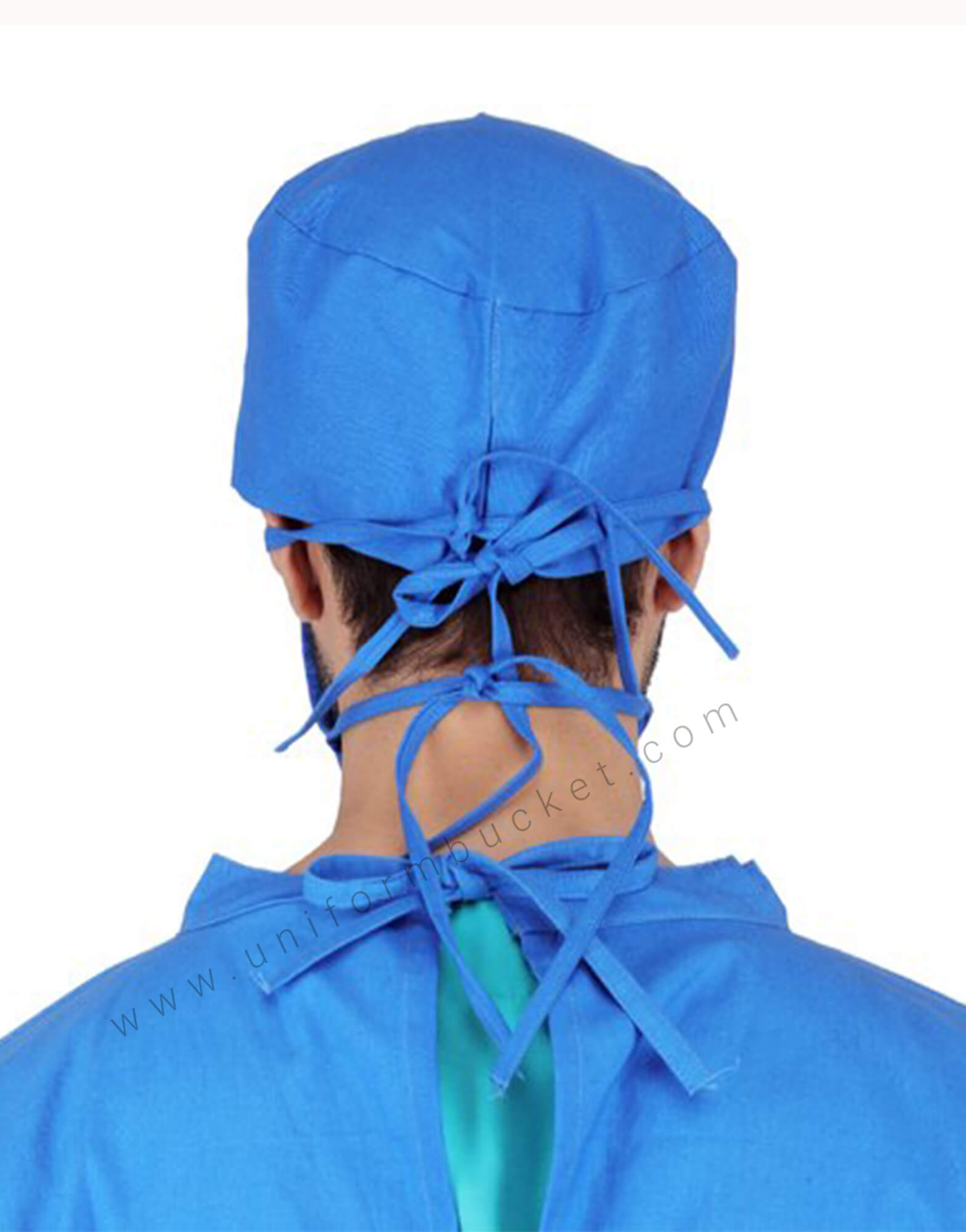 Royal Blue Surgical Mask And Bandana Cap Set