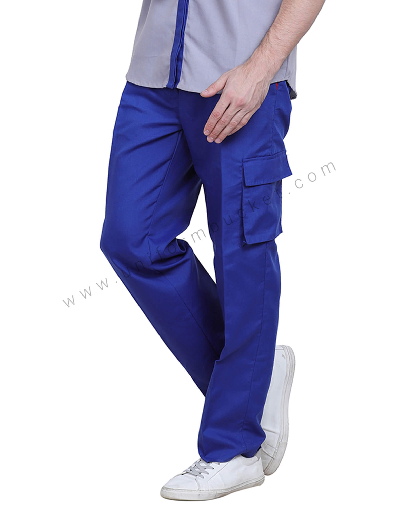 Natural Stretch Twill Suit Trousers - Royal Blue | Charles Tyrwhitt