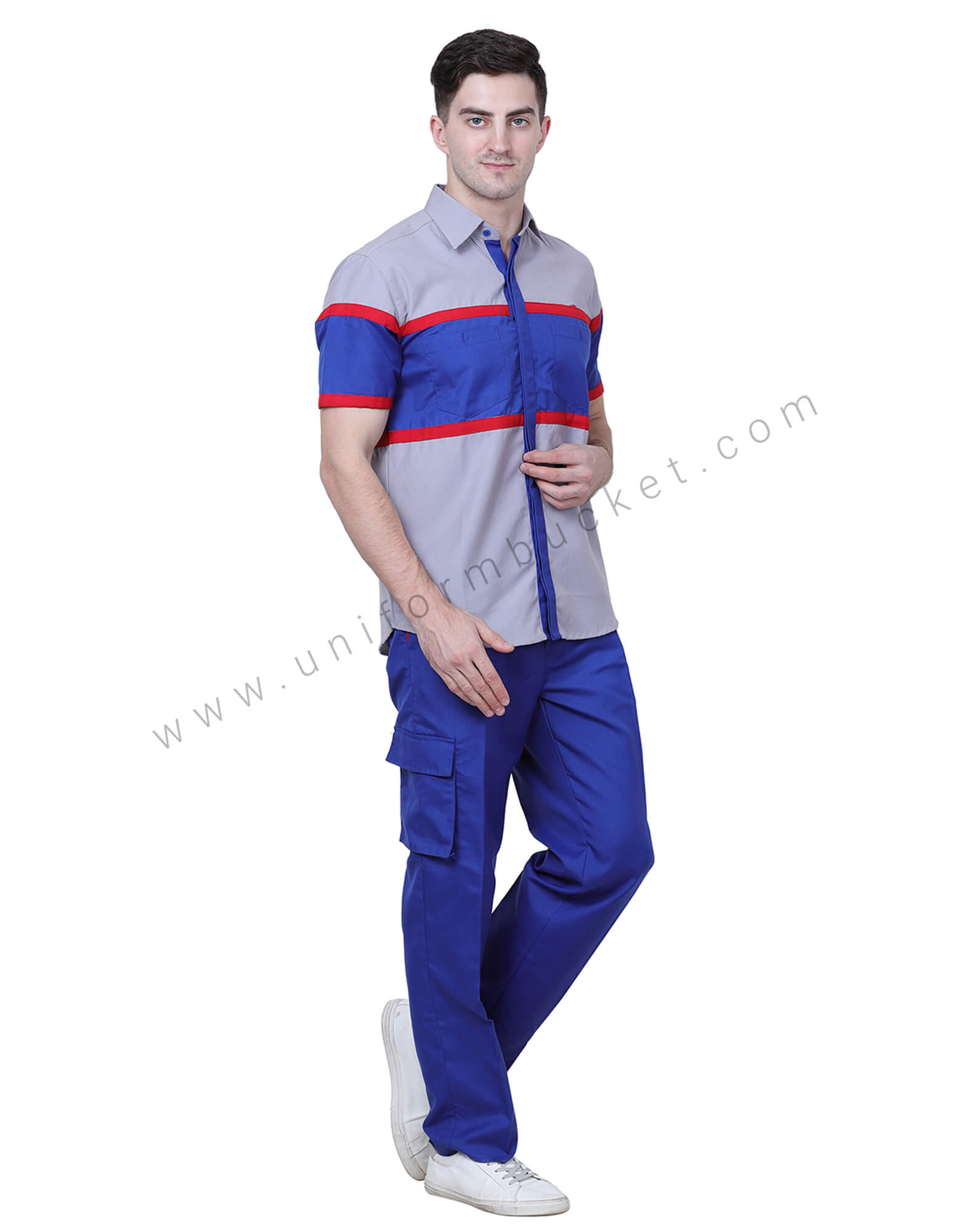 Royal Blue Trousers With Functional Pockets