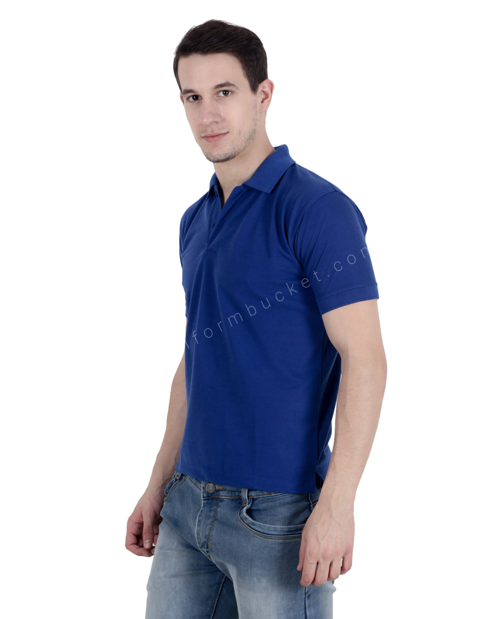 Buy Royal Blue Uniform Polo T-Shirt For Men Online @ Best Prices in ...