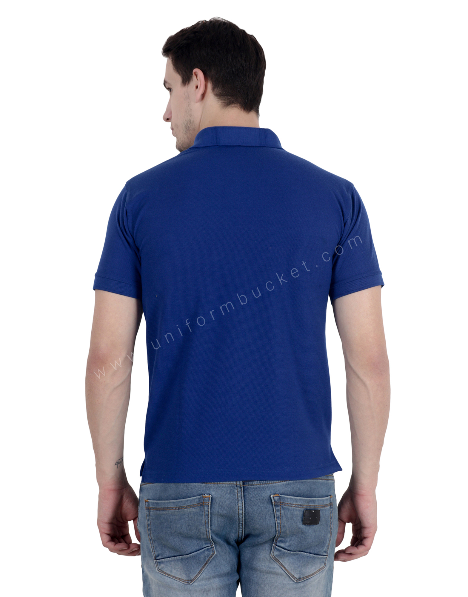Buy Royal Blue Uniform Polo T-Shirt For Men Online @ Best Prices in ...