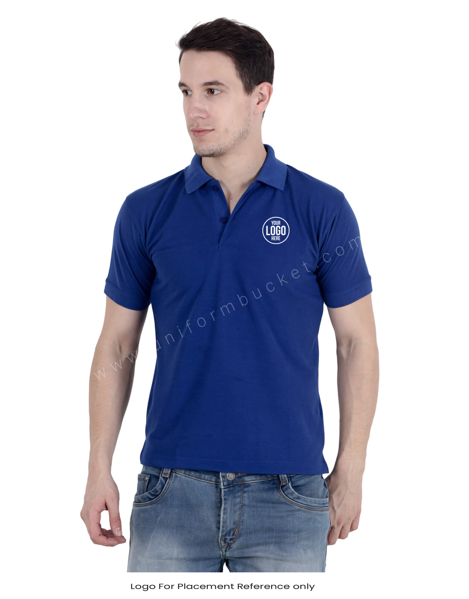 Buy Royal Blue Uniform Polo T-Shirt For Men Online @ Best Prices in ...