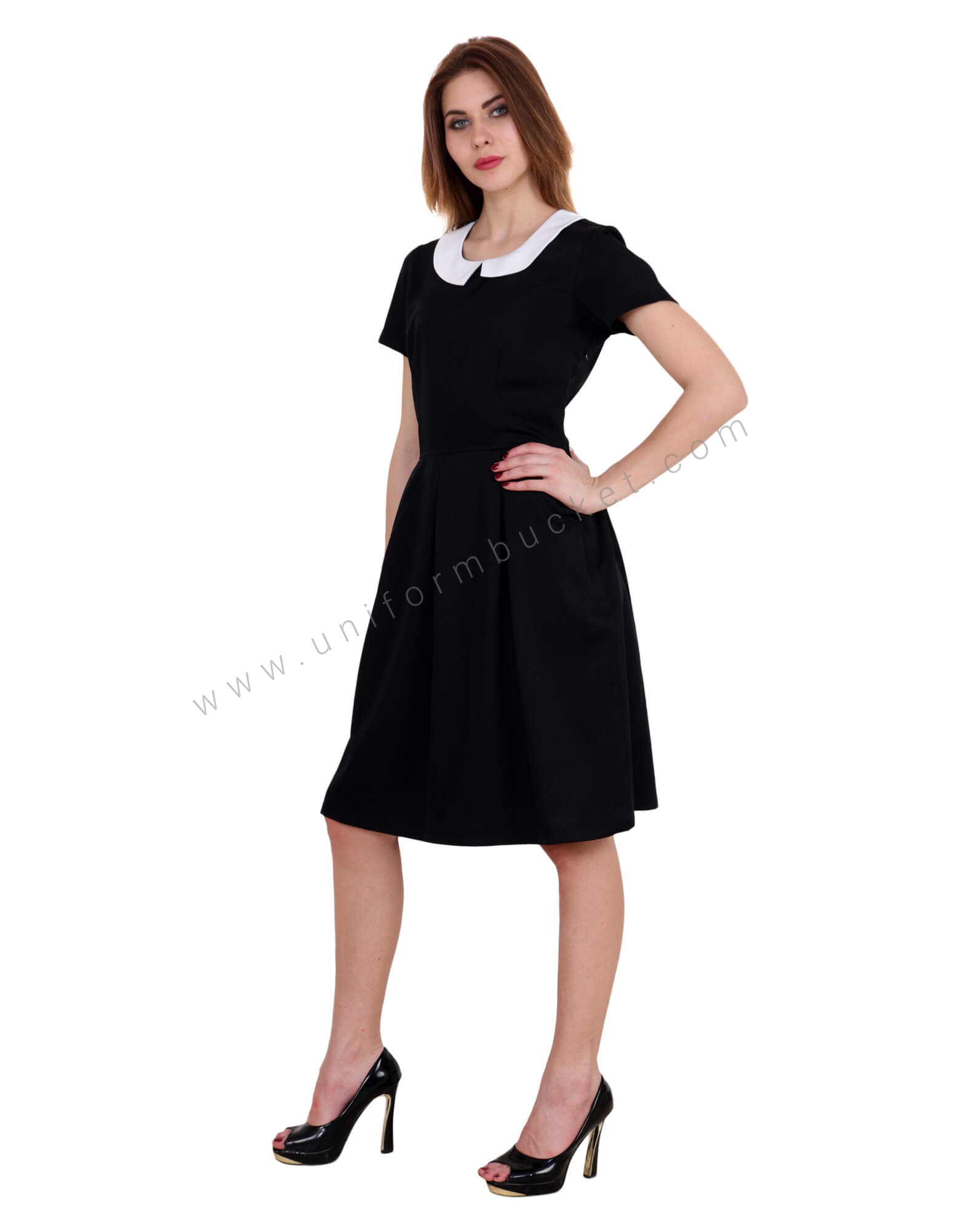 Polo Dress With Peter Pan Collar