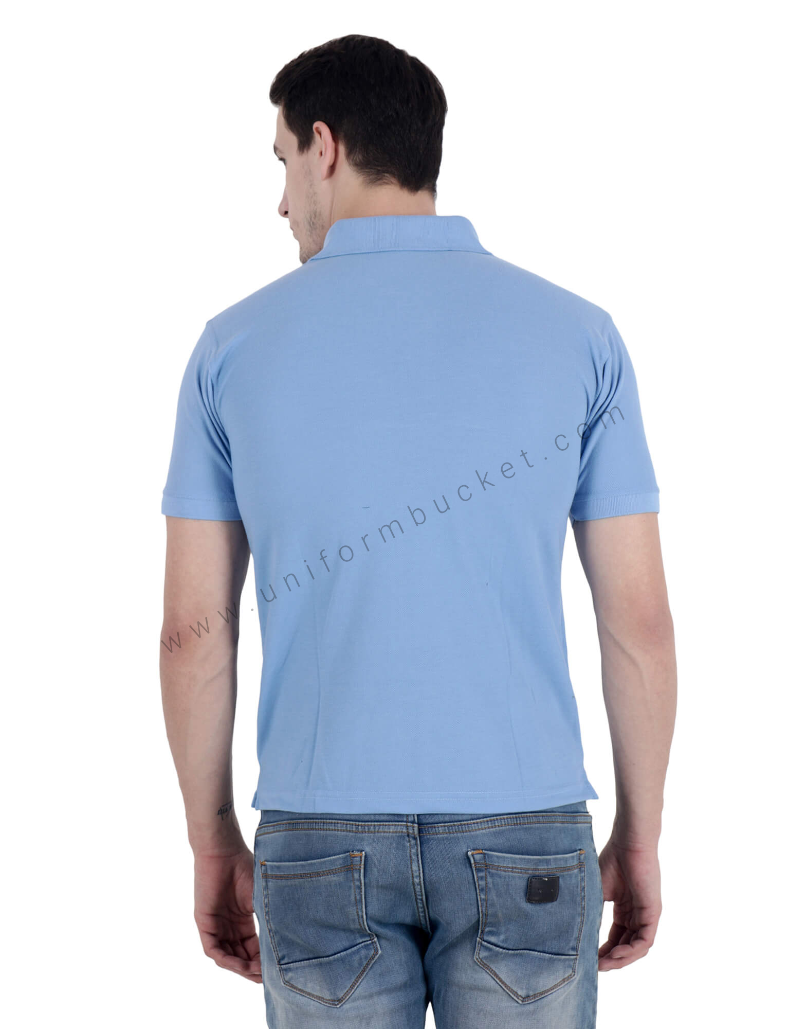 Buy Sky Blue Uniform Polo T-Shirt For Men Online @ Best Prices in India ...