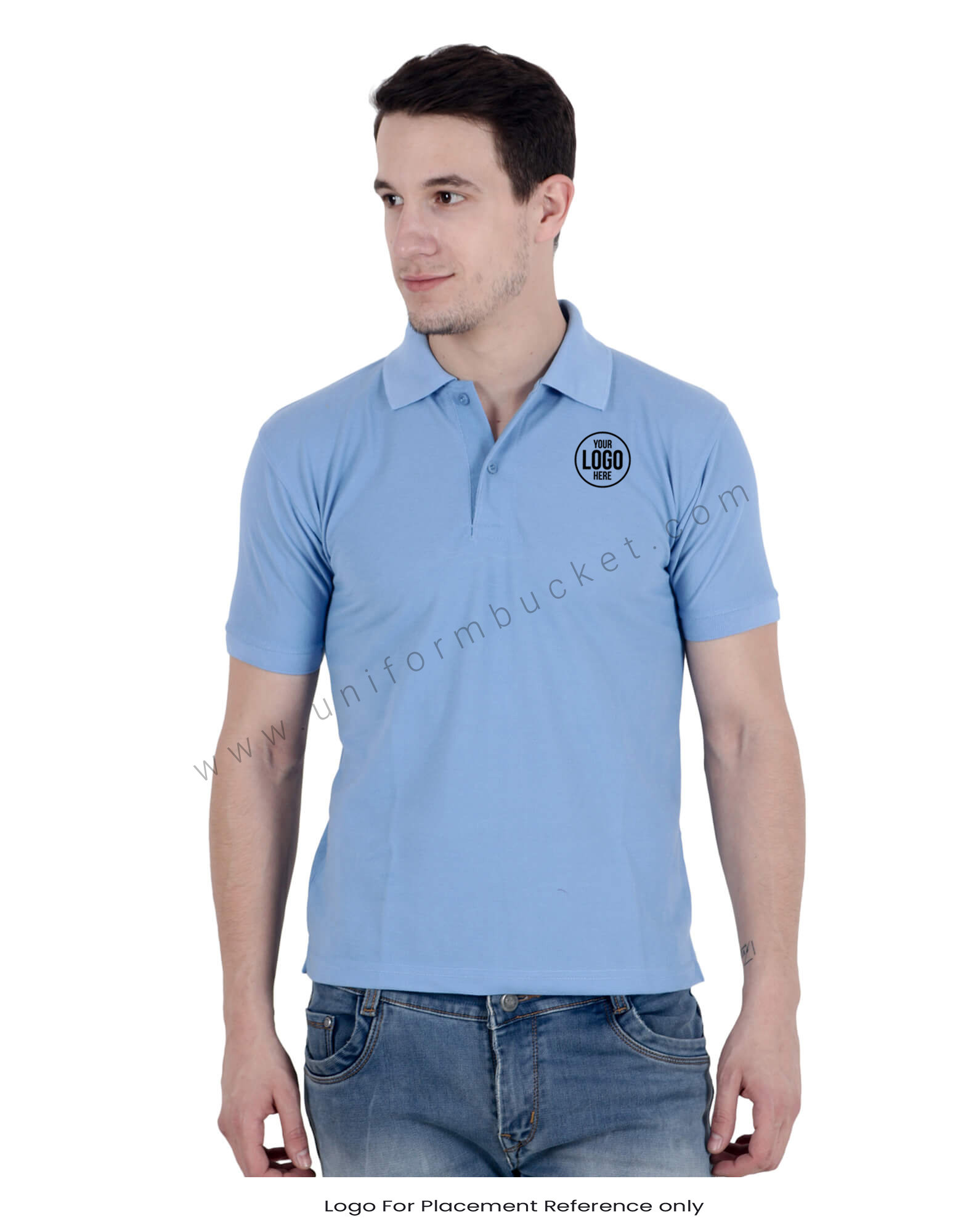 Sky Blue Uniform Polo T- Shirt