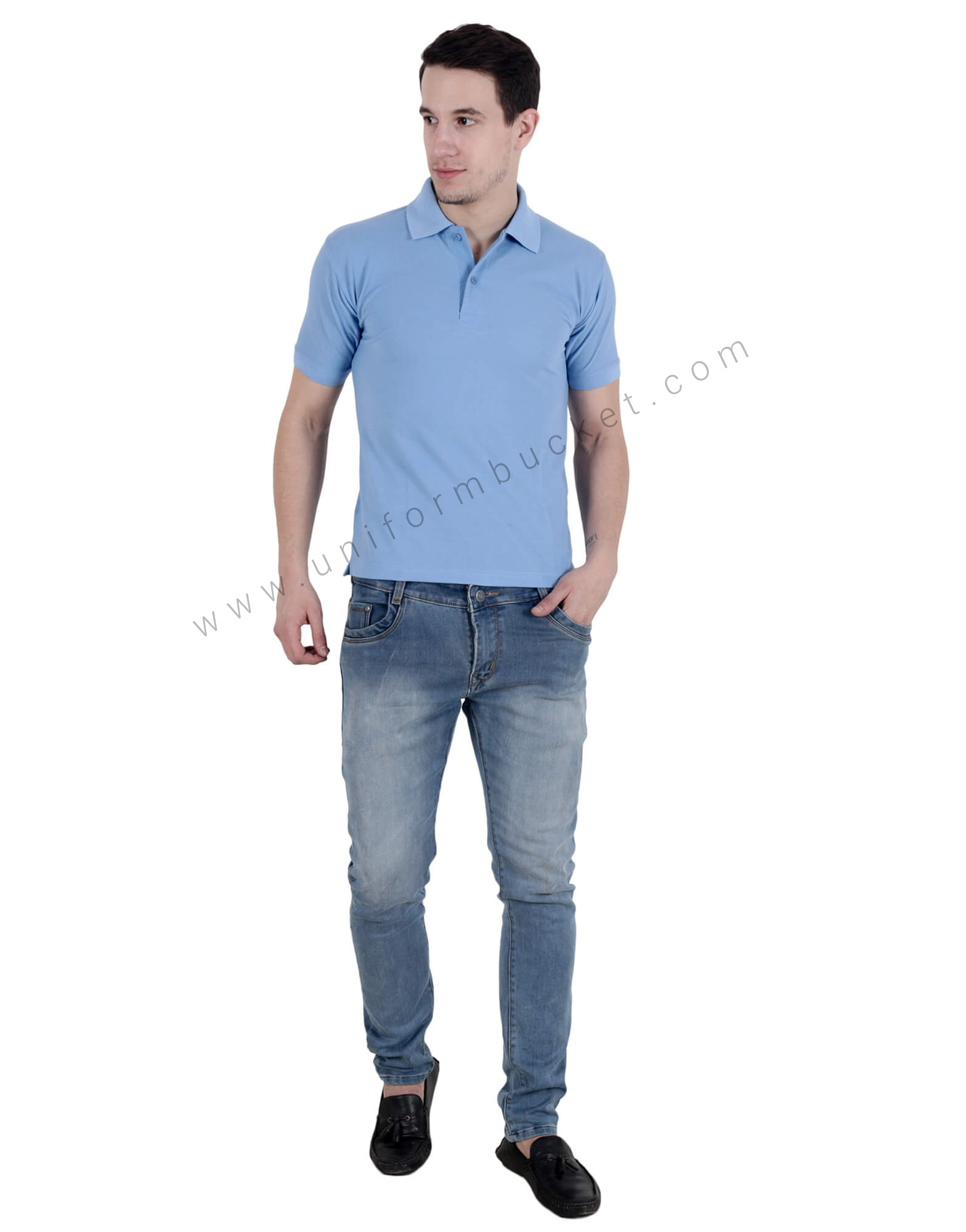 Sky Blue Uniform Polo T- Shirt