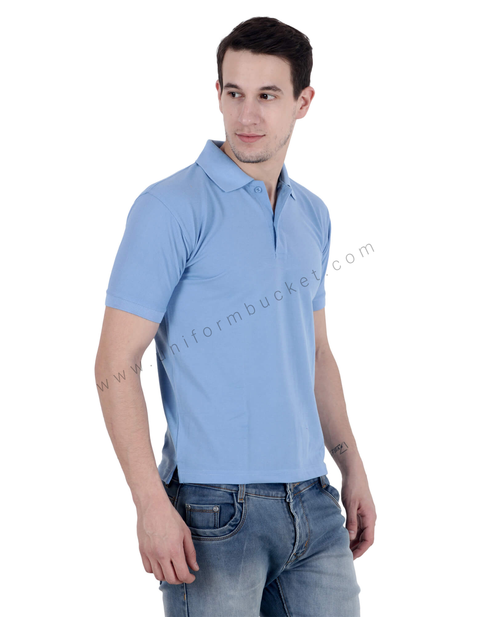 Sky Blue Uniform Polo T- Shirt