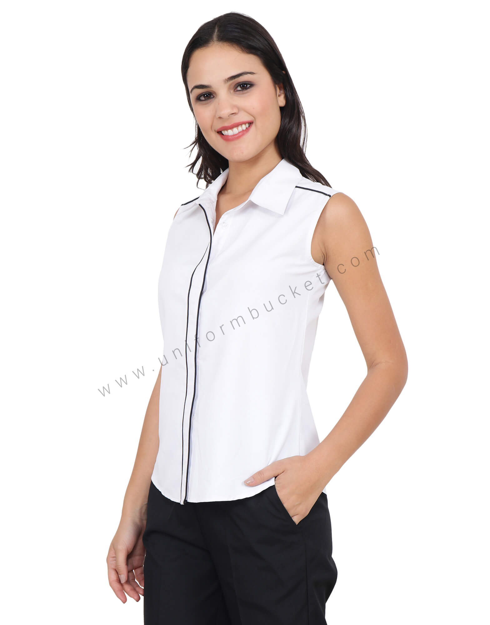 Buy Sleeveless Shirt Style Top For Women Online @ Best Prices in