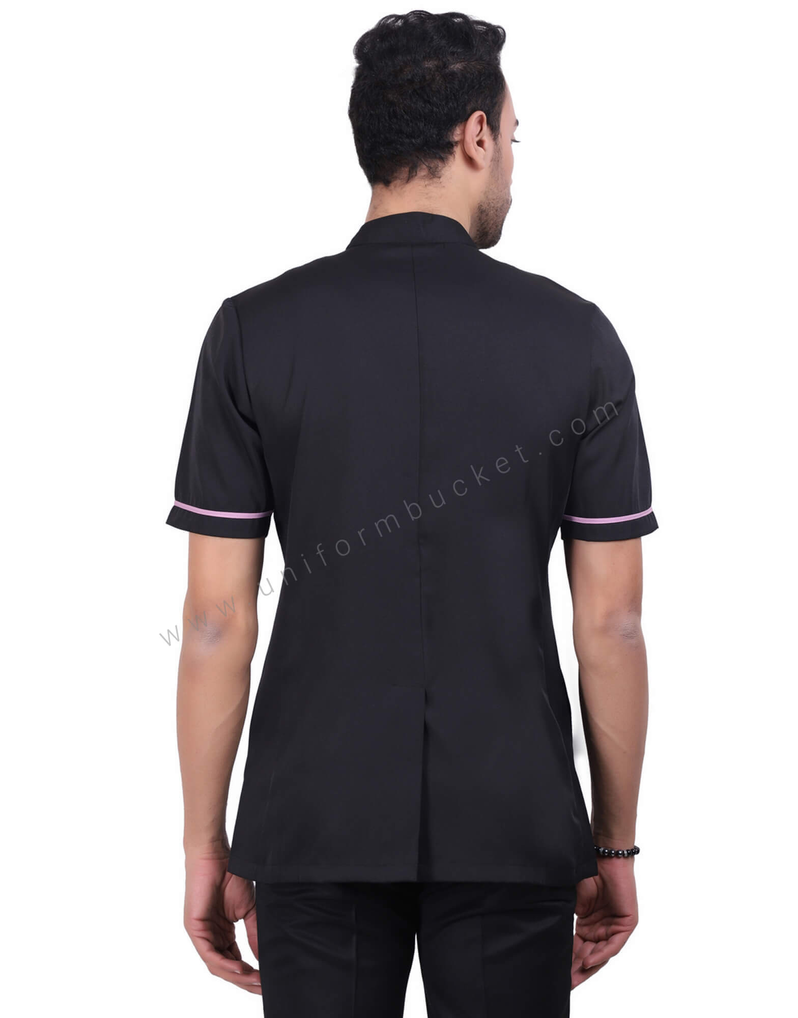 Stylish Black Shirt With Pink Highlights