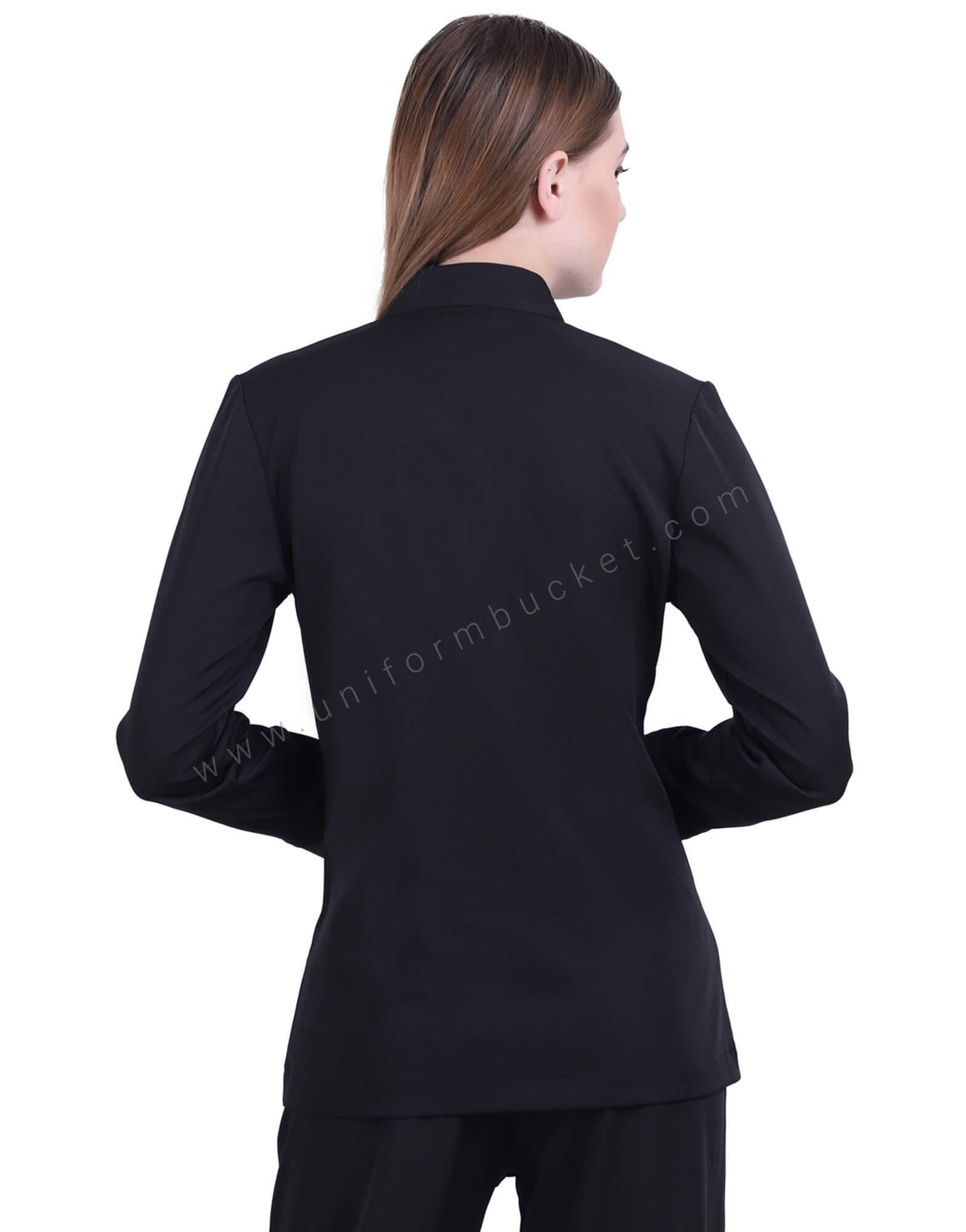 Side Zipper Stylish Black Top
