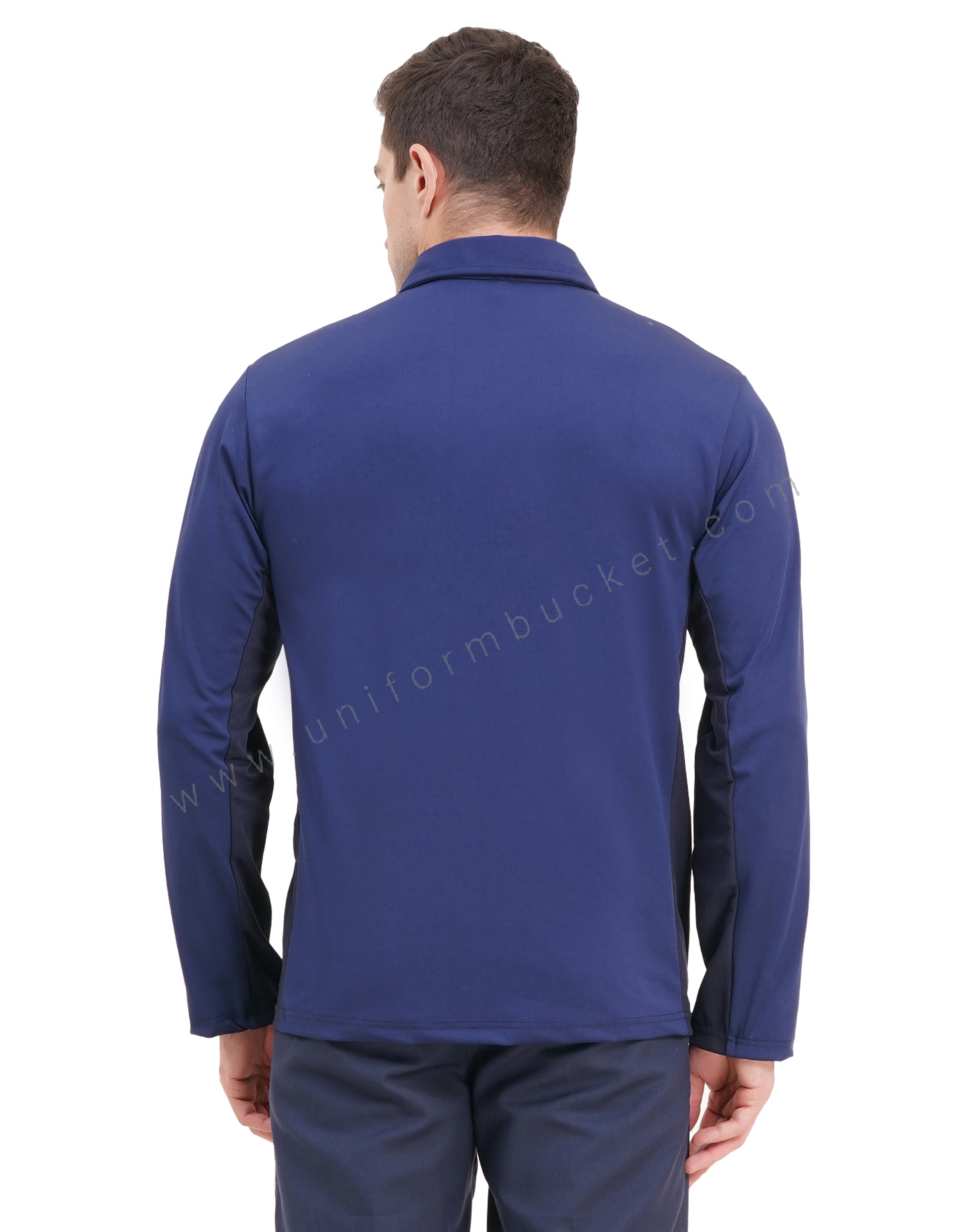 stylish navy blue full sleeve  t-shirt with one side  pen holder pocket