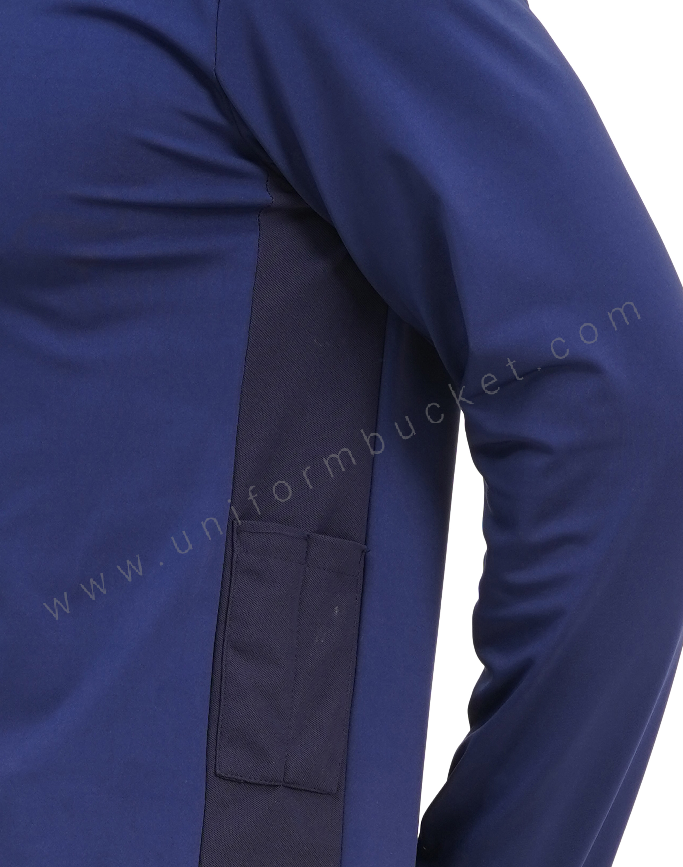 stylish navy blue full sleeve  t-shirt with one side  pen holder pocket