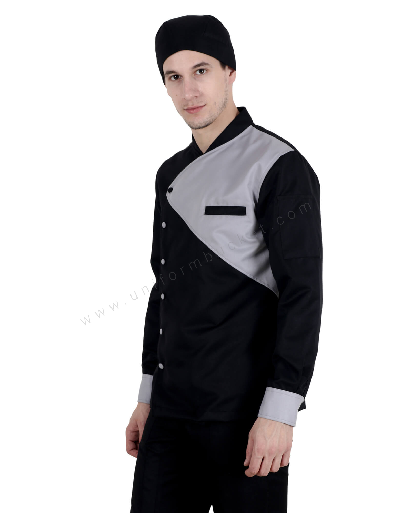 Cheflife Mens Stylish Unisex Chef Uniforms Long Sleeve Coat Jacket 