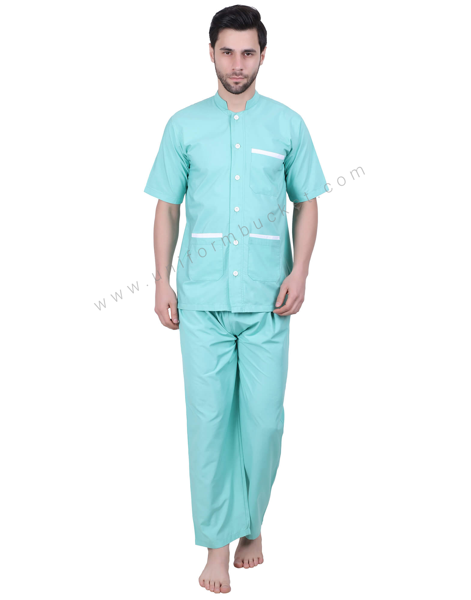 Buy Turquoise Blue Pajamas Unisex Online @ Best Prices in India, Uniform  Bucket