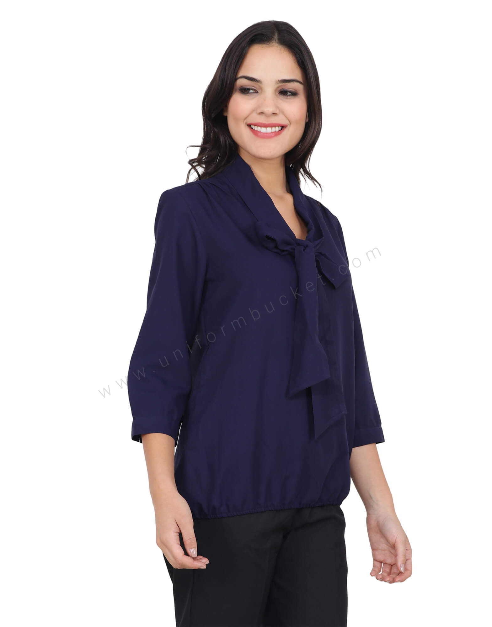 Indigo Blue Top With Neckerchief