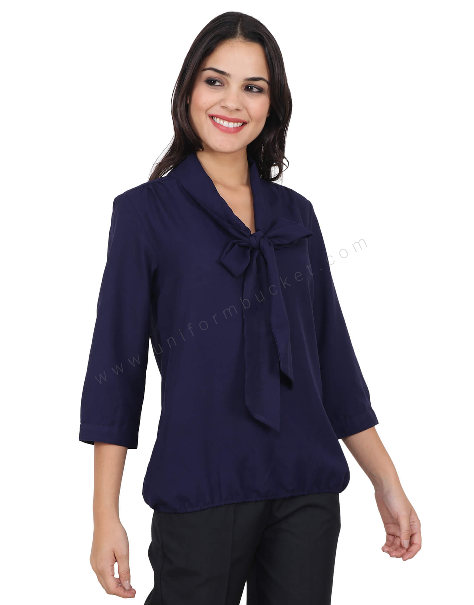 Indigo Blue Top With Neckerchief