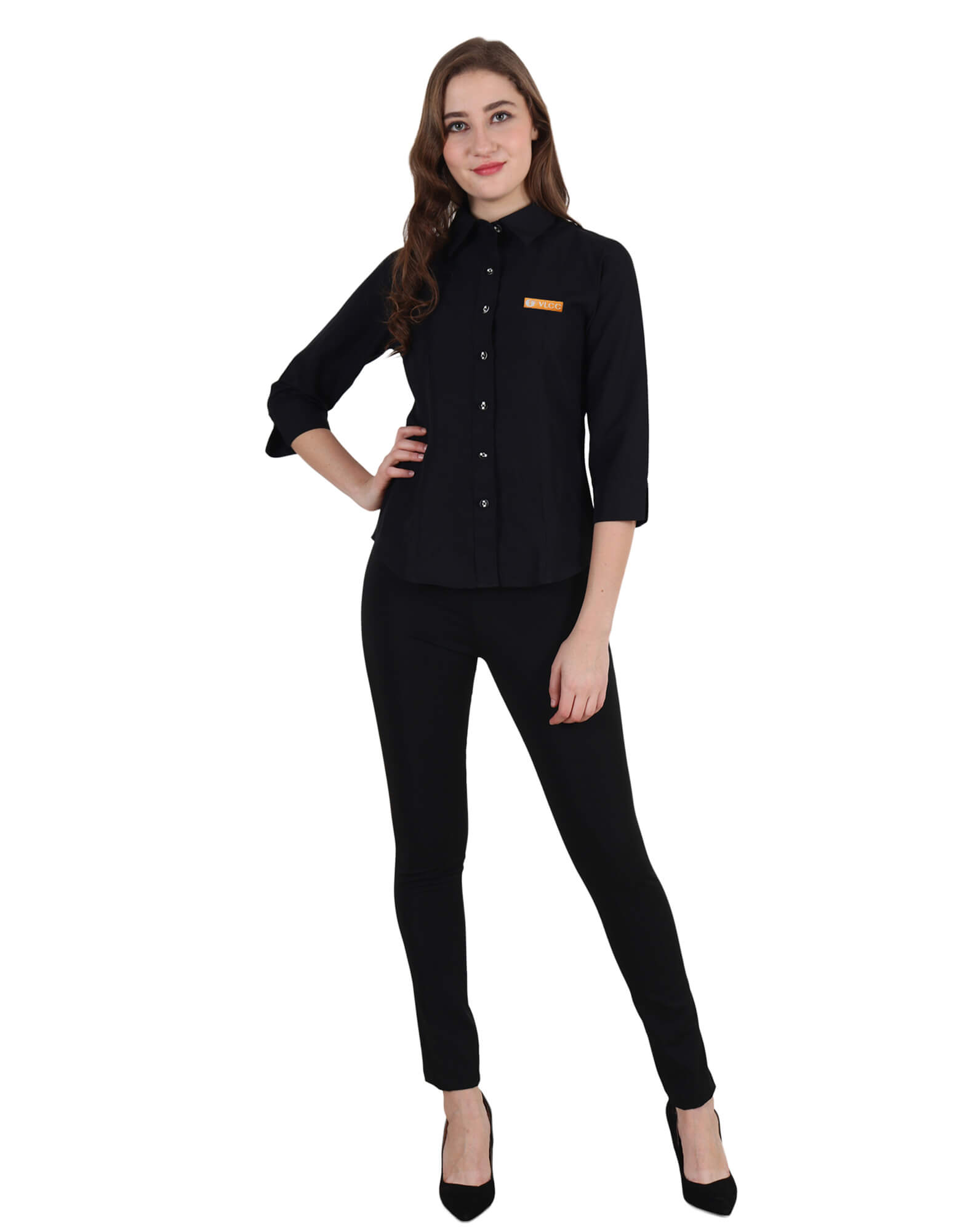 Buy Vlcc Black 3 4th Sleeve Shirt For Women Suggested For Hair