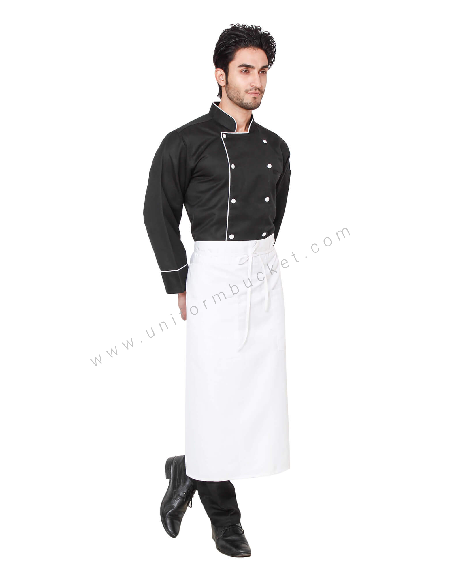 Full Waist White Bistro Apron