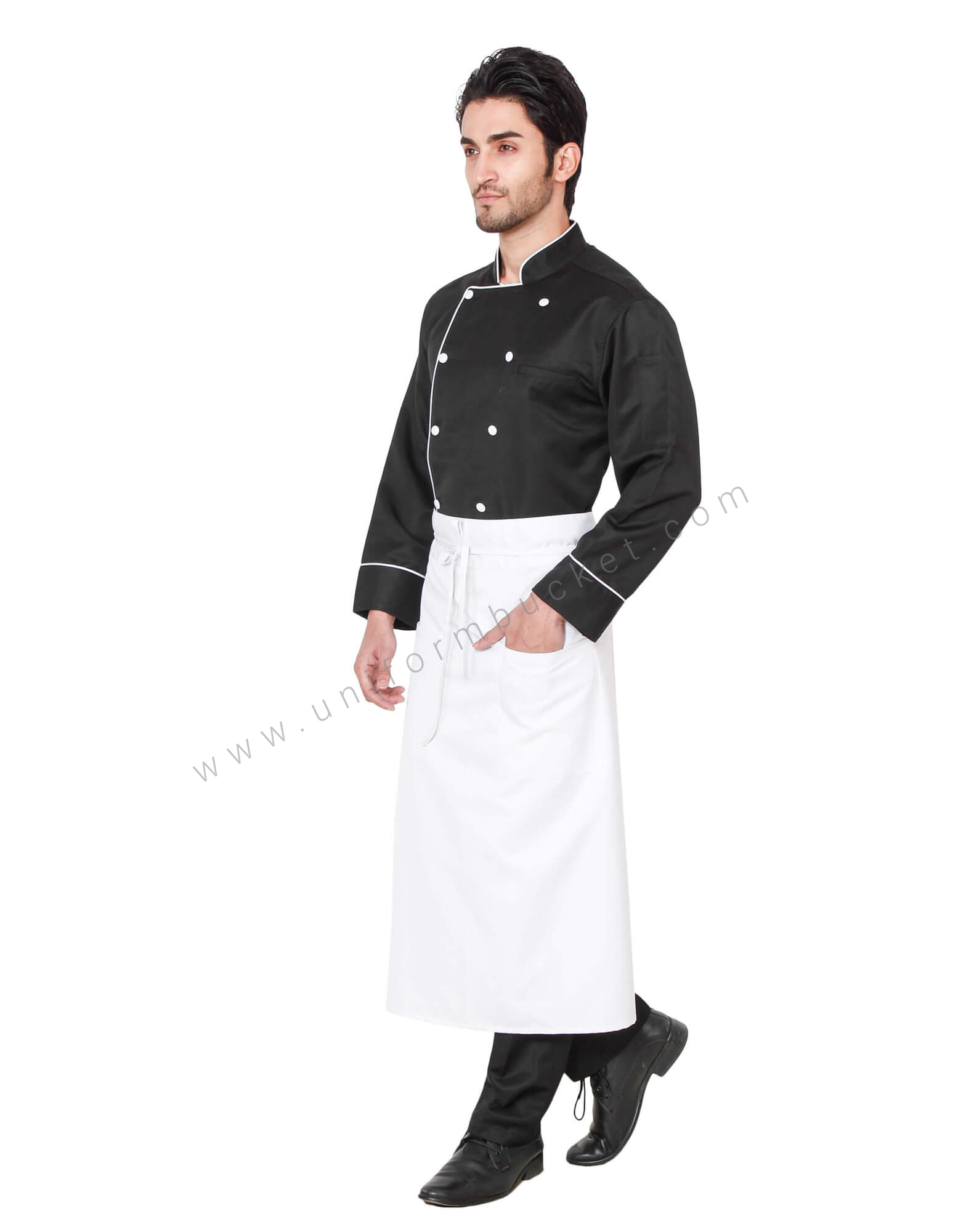 Full Waist White Bistro Apron