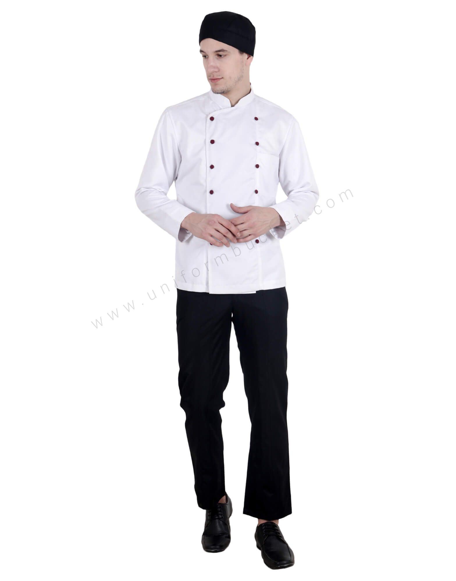 2FCC MENS WHITE DOUBLE BREASTED CHEF CHEFS CATERING JACKET SZ XL XXL 