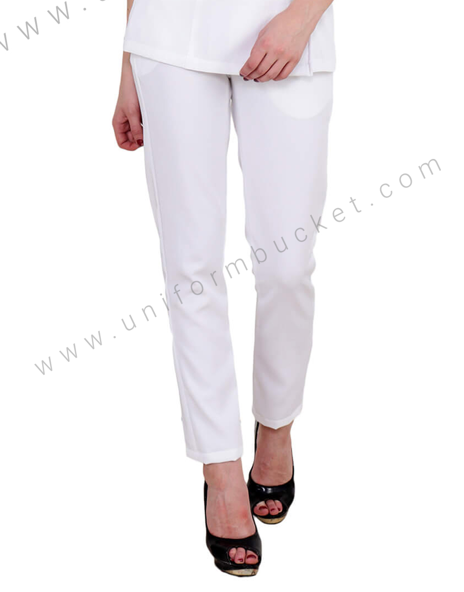 Buy Men White Textured Slim Fit Formal Trousers Online - 392518 | Peter  England