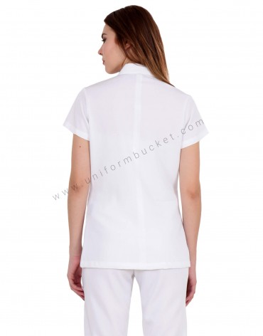 White Tunic With Side Button Opening