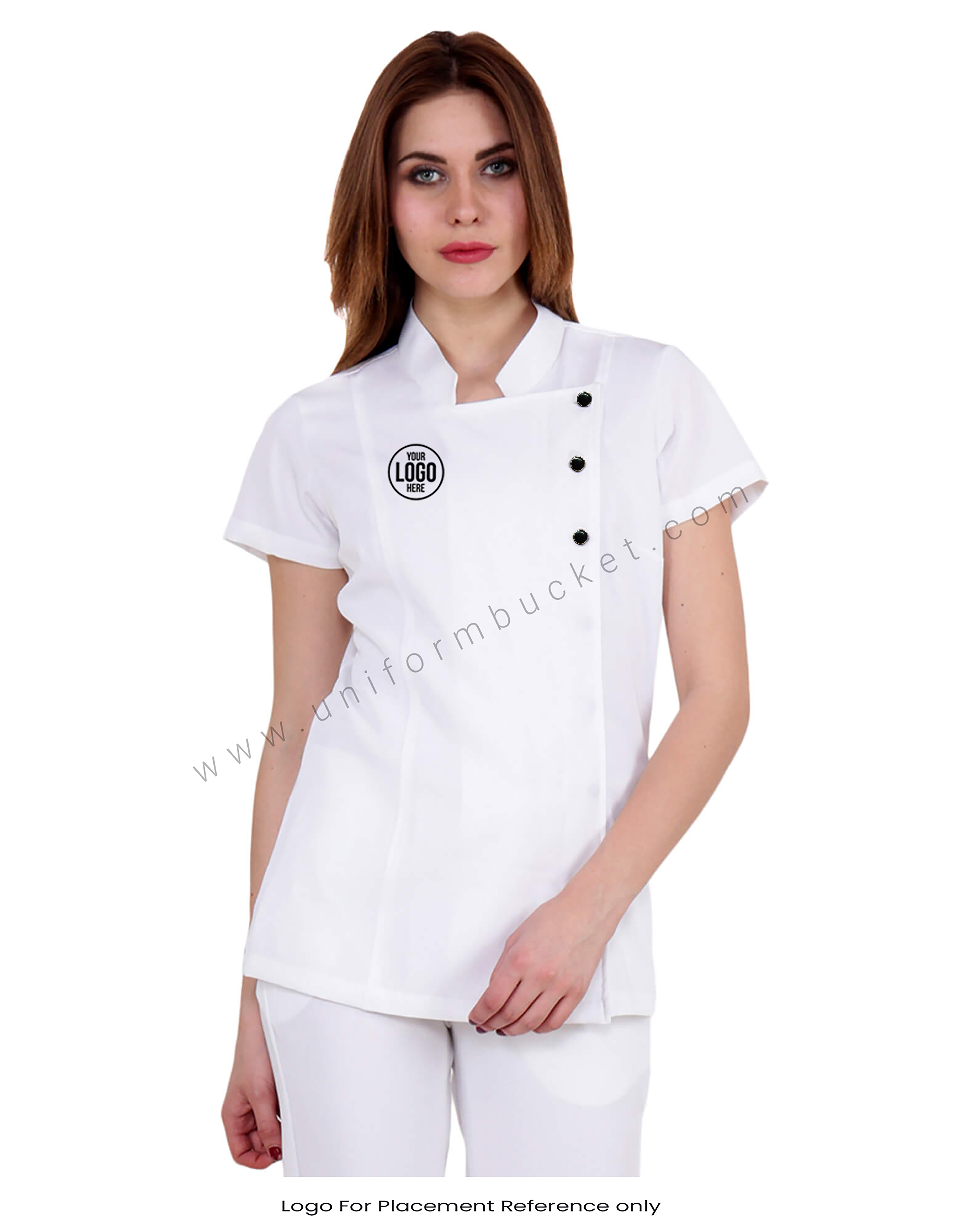 White Tunic With Side Button Opening