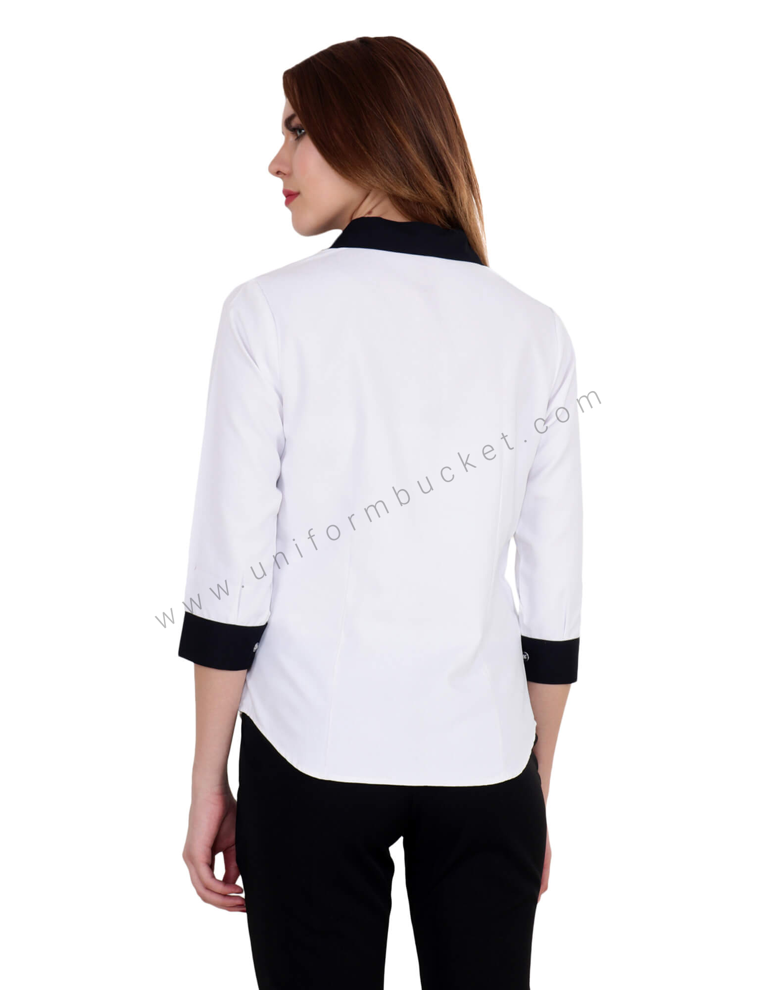 Classic White Shirt With Black Trims