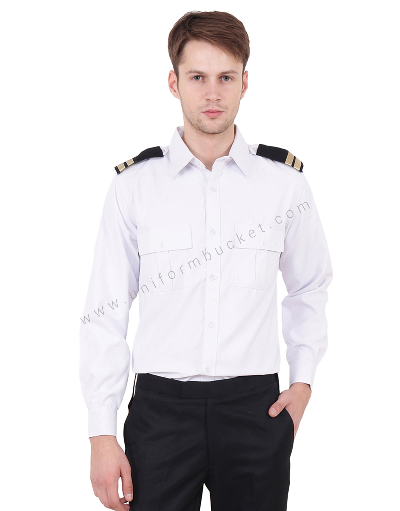 White Security Guard Shirt For Men