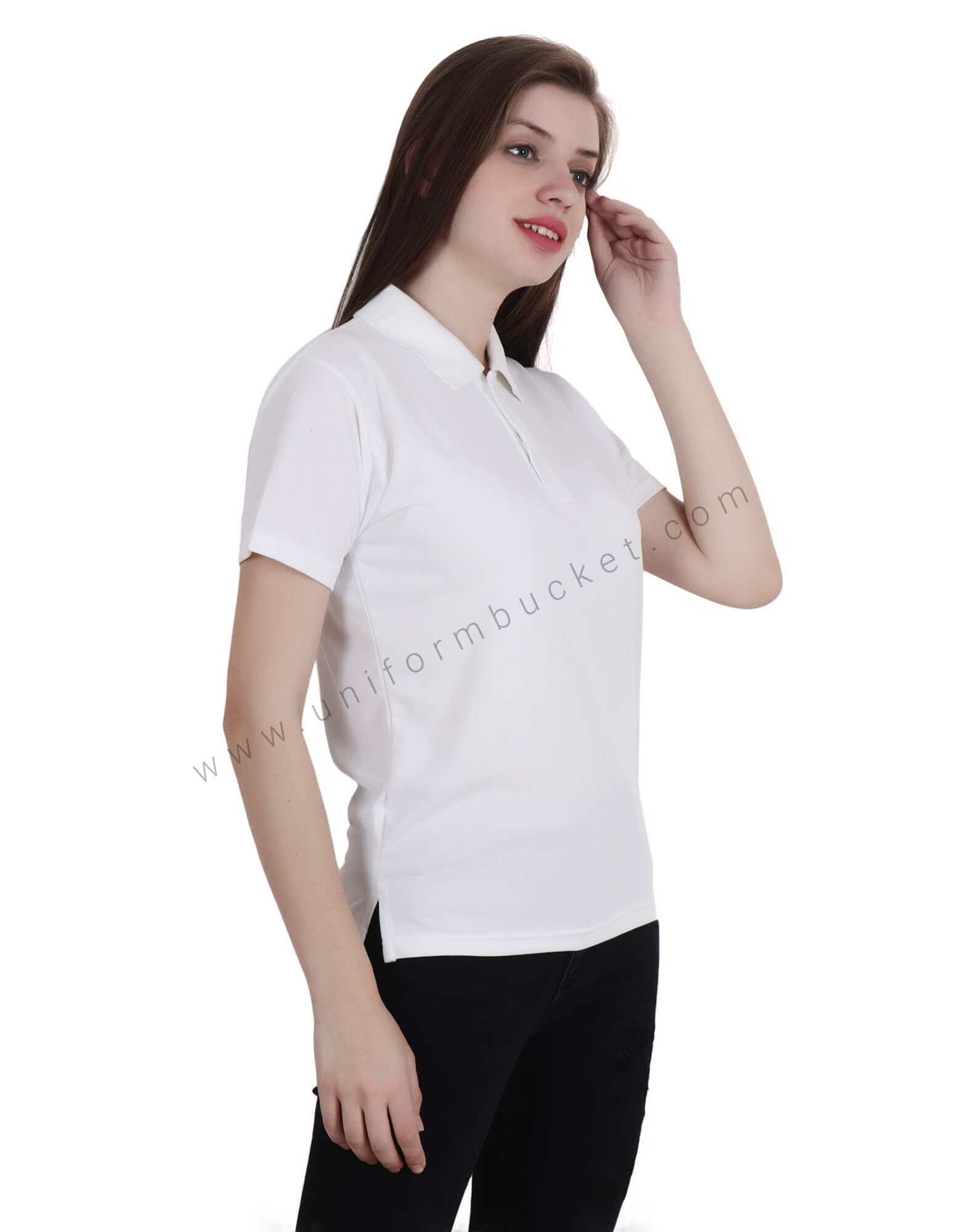 White Uniform Polo T- Shirt