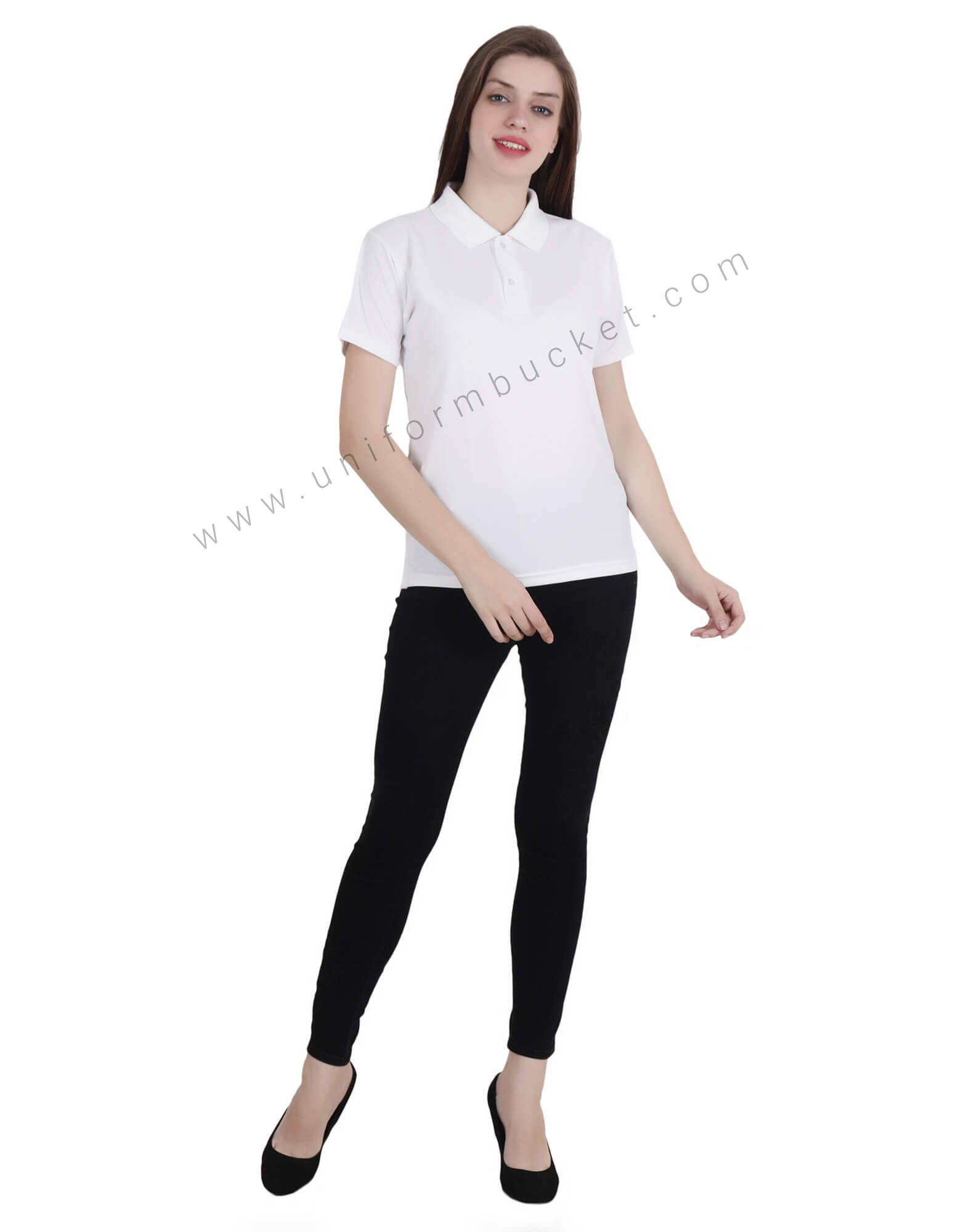 White Uniform Polo T- Shirt