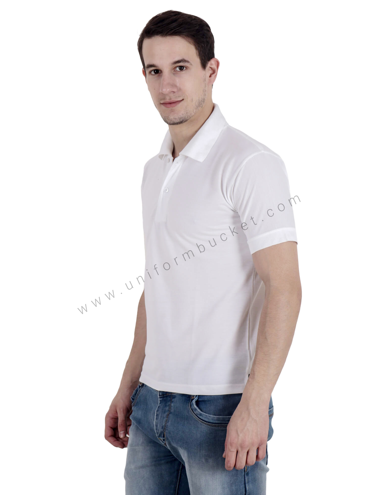 White Uniform Polo T- Shirt