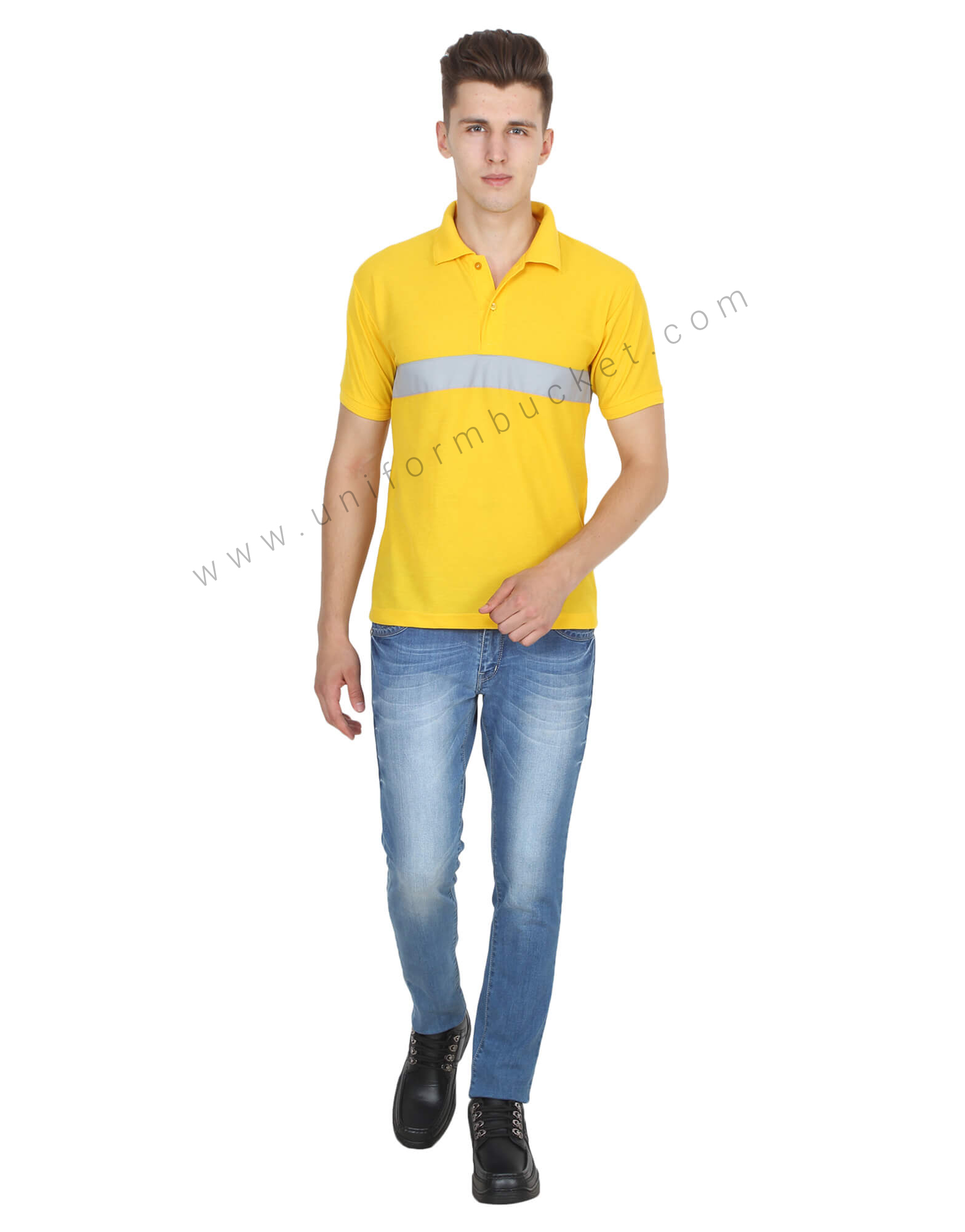 Yellow Polo Hi- Visibility T- Shirt