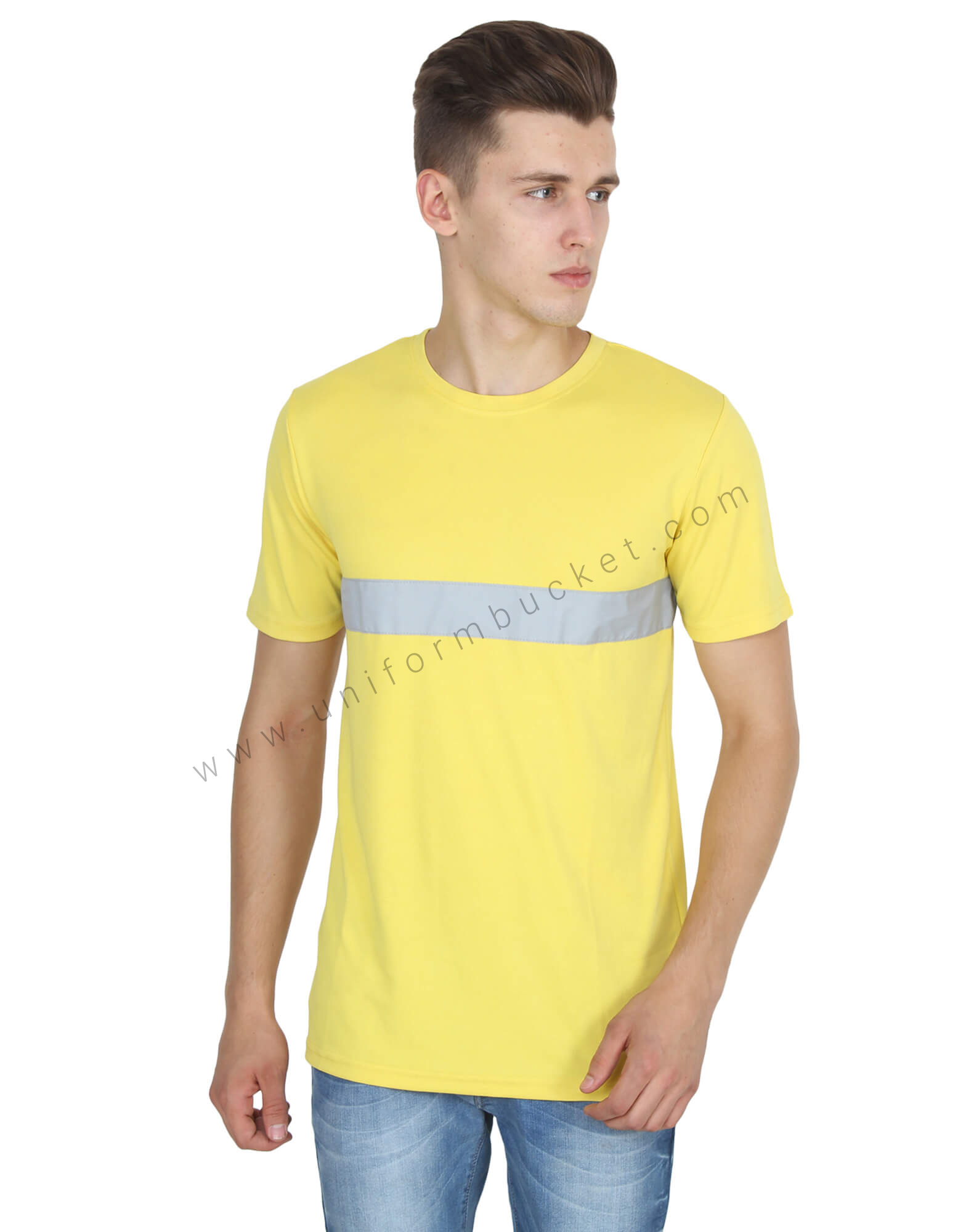Yellow Round Neck Hi- Visibility T- Shirt