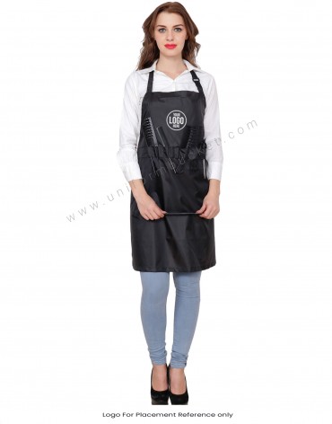 Black Bib Apron With Multi Utility Loops